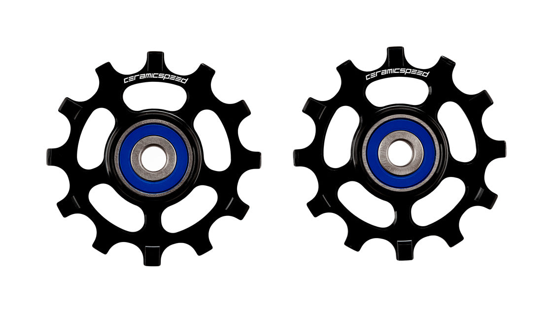 Shimano 11s Road Coated Pulley Wheel (Narrow Wide, Black)