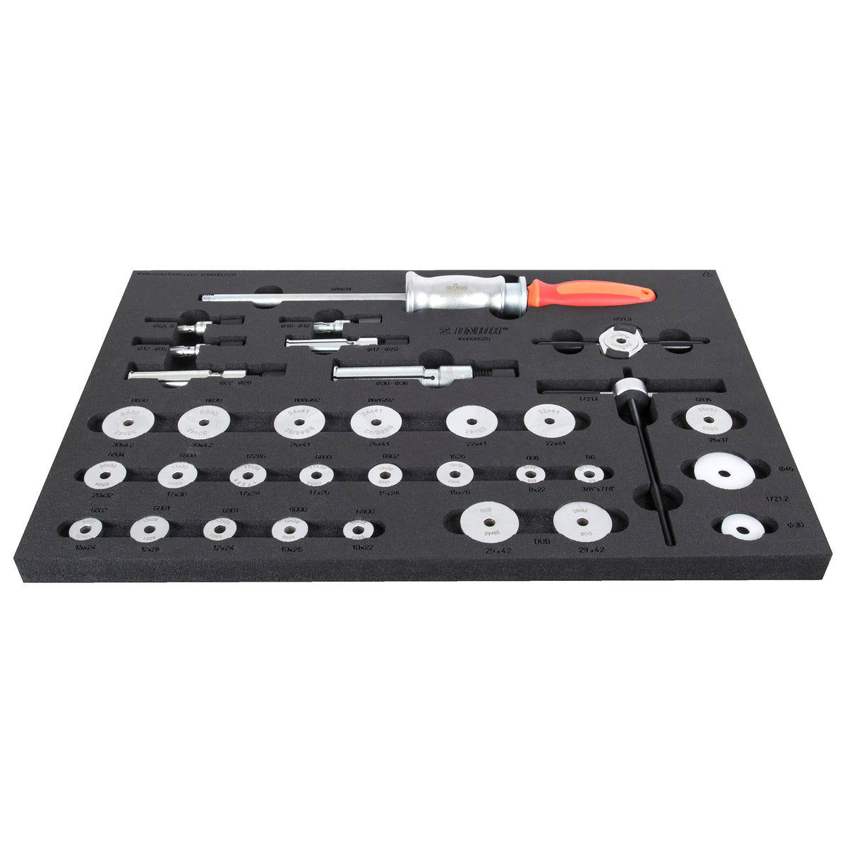 UNIOR Bearing Press Tool Tray - Red