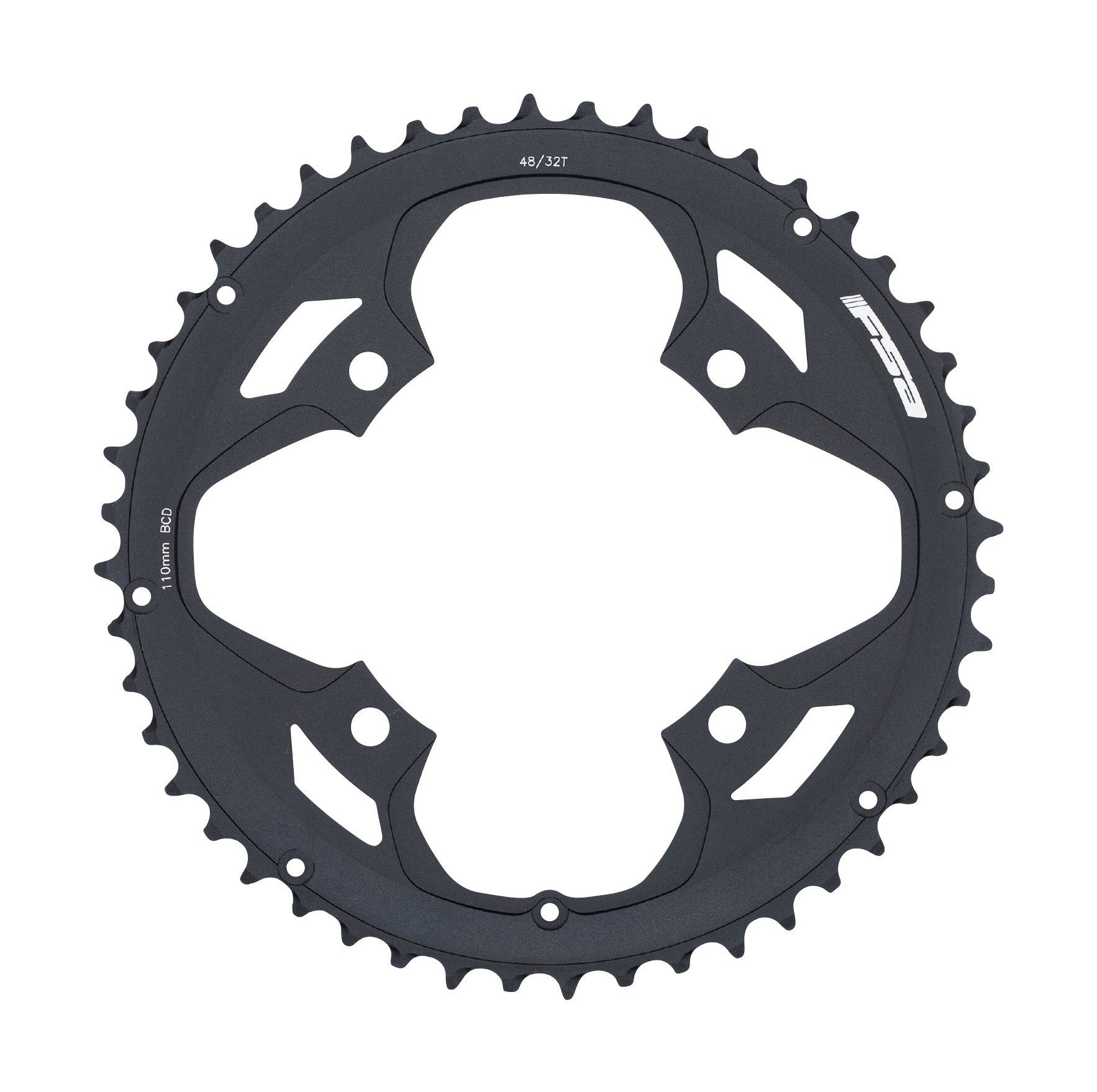 Vero Pro Road Chainring 2017 Only (2x11, 110x48T, Black, 4h)