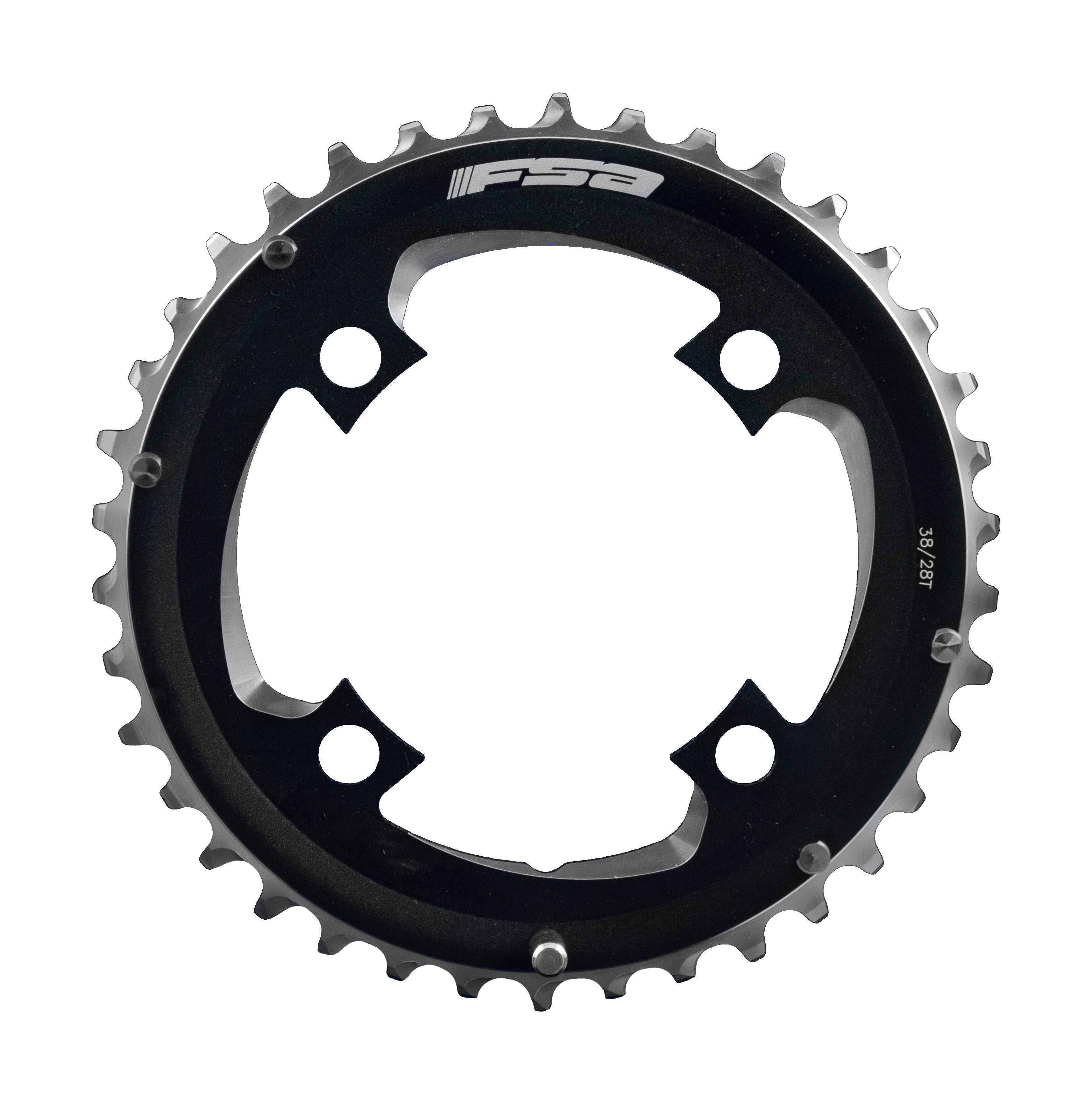 Afterburner Mod MTB Chainring (2x11, 96x38T(28), Black, 4h)