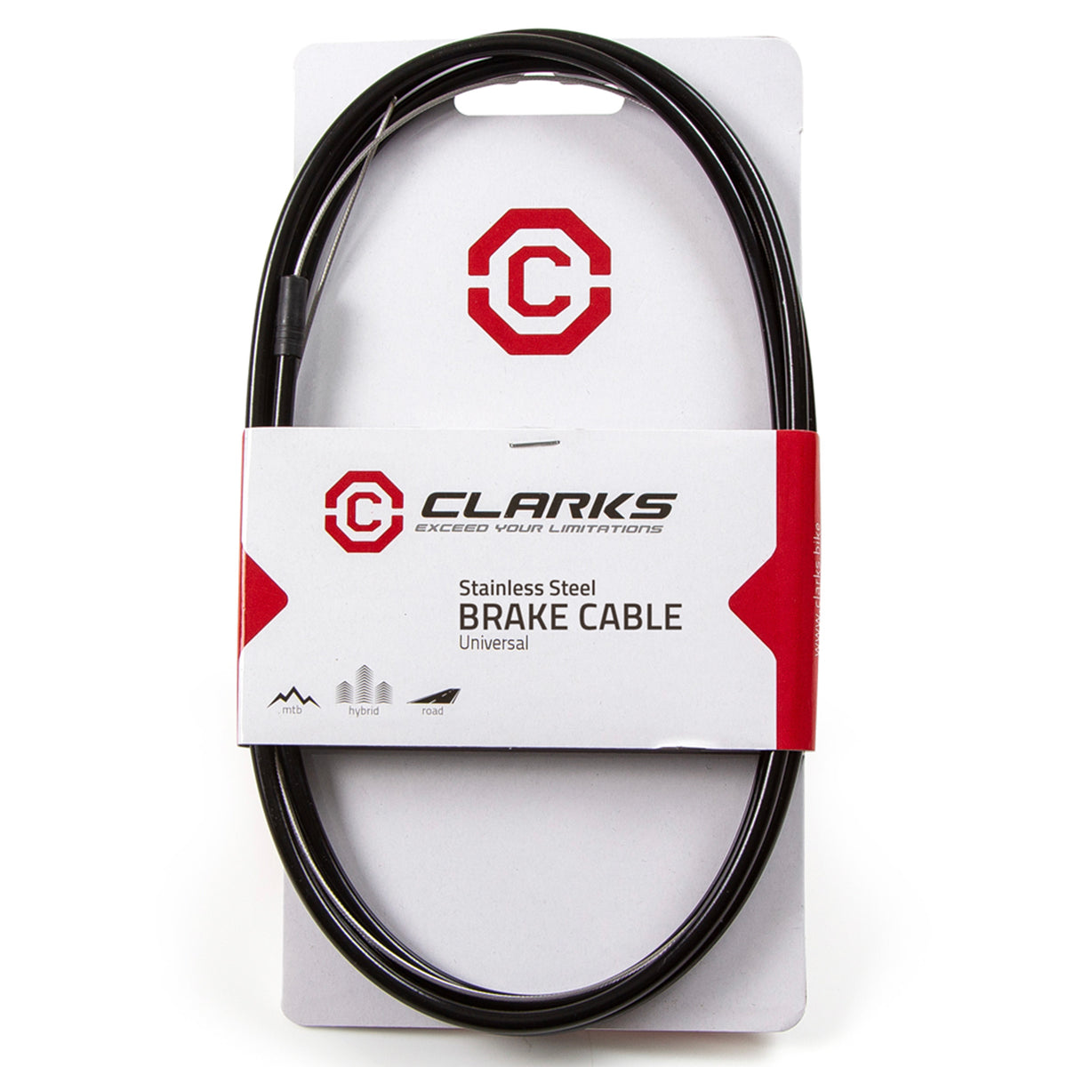 Clarks Universal SS Brake Cable w/2P Black Outer Casing