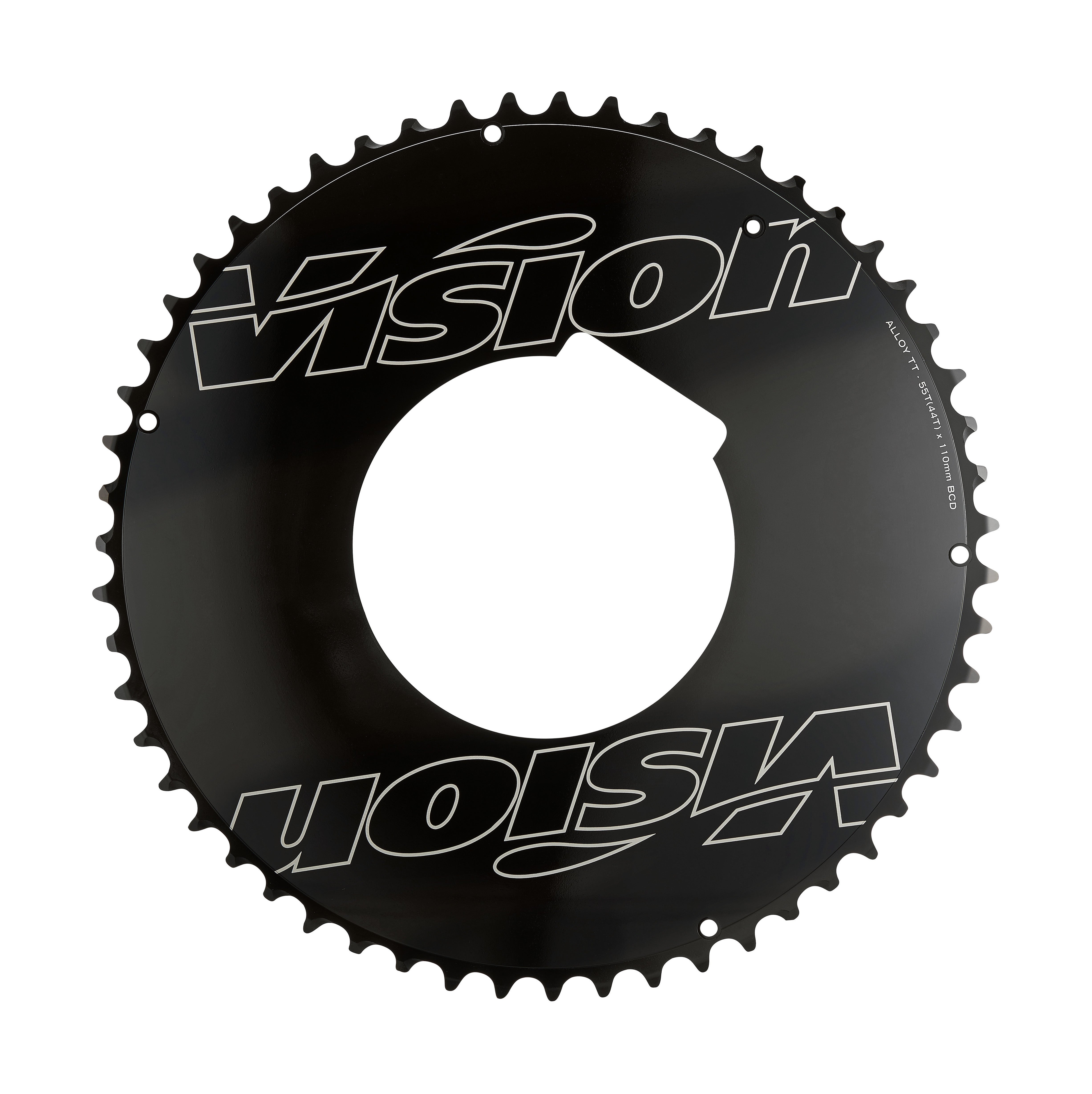 Vision Powerbox Aero Chainring (2x11, 110x54T(42), Black)