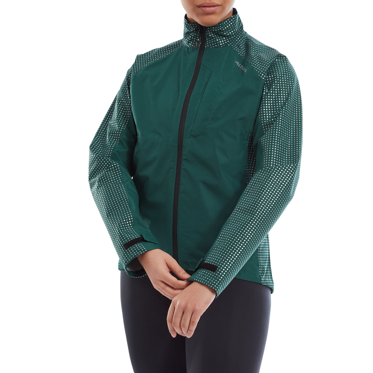 Altura Nightvision Storm Women's Waterproof Cycling Jacket 2022 - Dark Green - 8