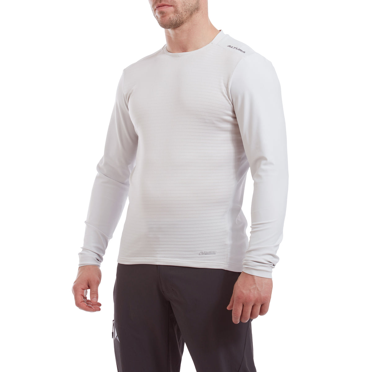 Altura Esker Men's Polartec™ Long Sleeve Trail Jersey 2021 - Light Grey