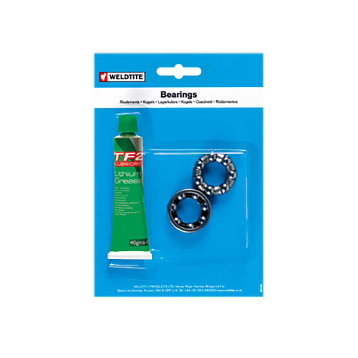 Weldtite 1/4 Rear Hub Bearing & Grease:  1/4"