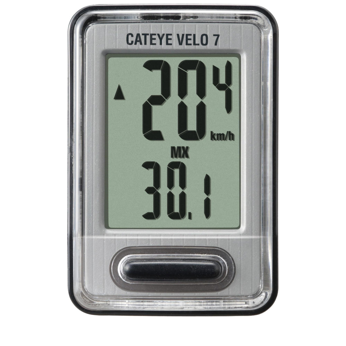 CatEye Velo 7 Wired Cycle Computer - Grey