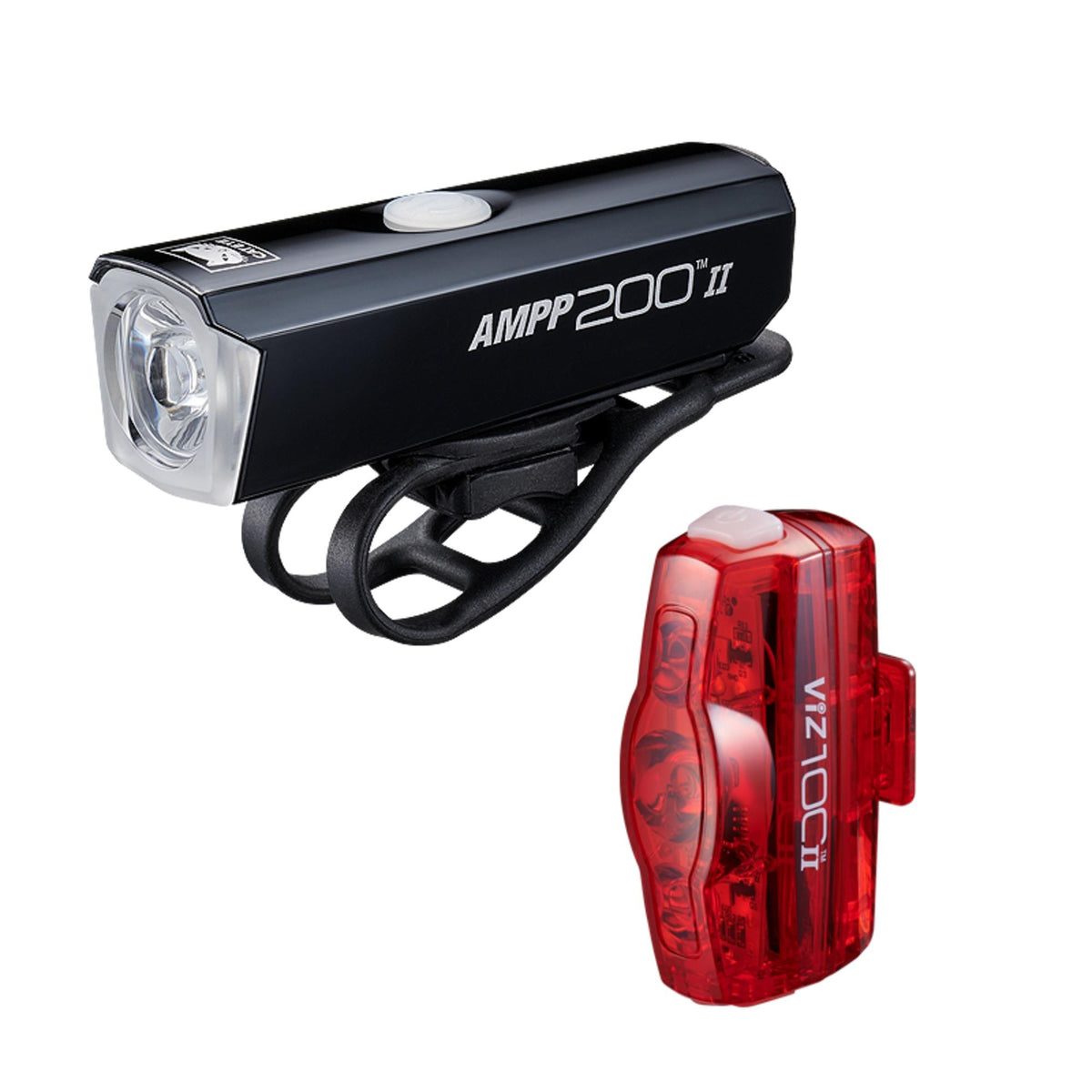 Cateye AMPP 200 II/Viz100 II Bike Light Set - USB-C