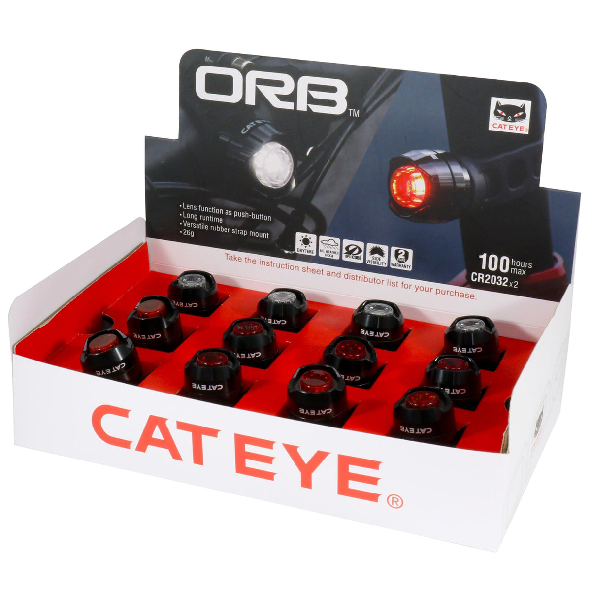 Cateye Orb Front And Rear Retail Bulk Box - CR2023