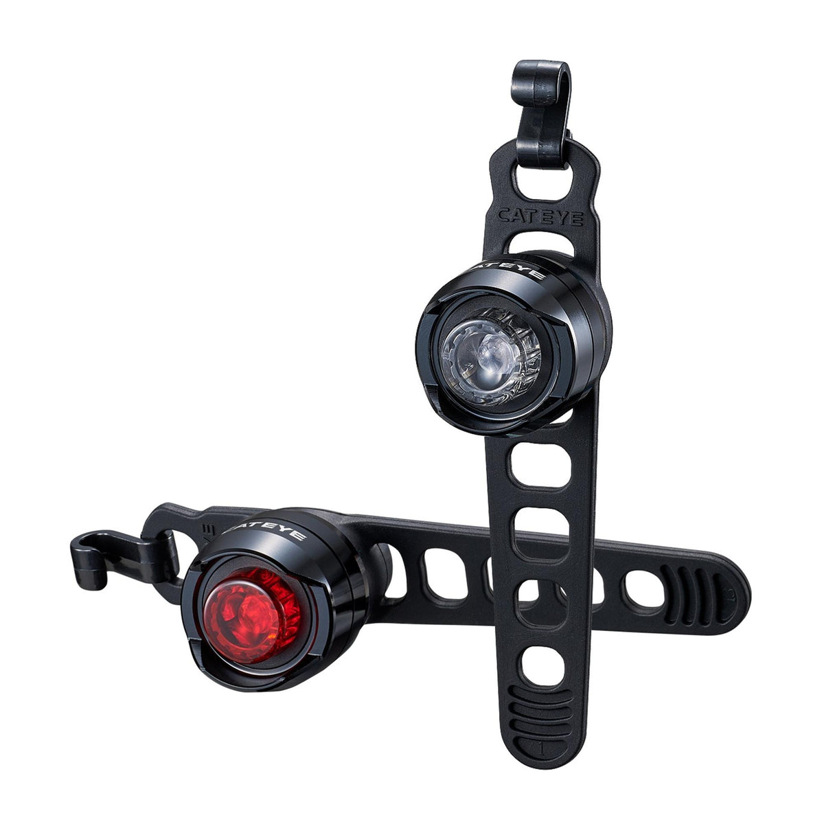 Cateye Orb II Rechargable Light Set - Polished Black