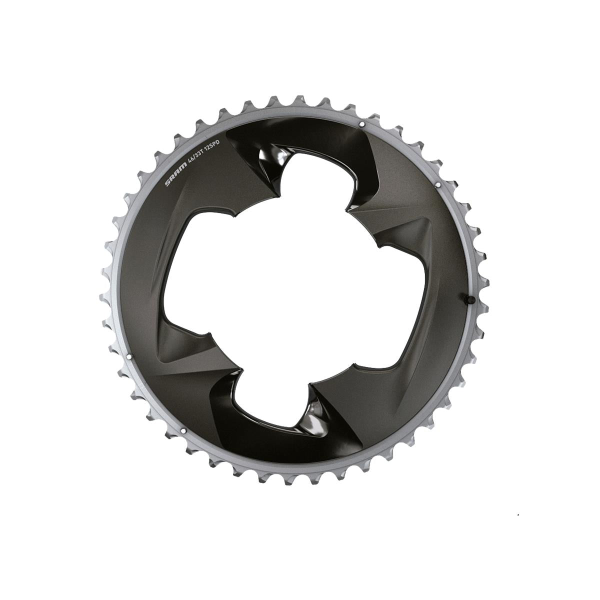 SRAM Chain Ring Road 107Bcd 2X12 Force With Cover Plate - Polar Grey