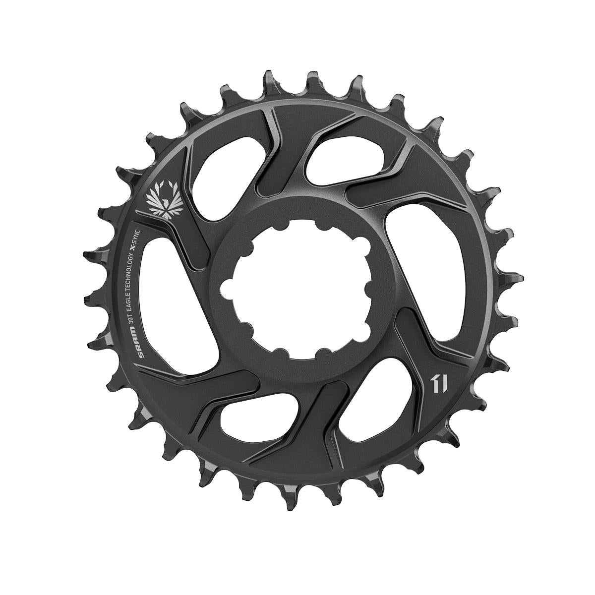 SRAM Chain Ring X-Sync 2 Direct Mount 6mm Offset Cold Forged Aluminum - Black