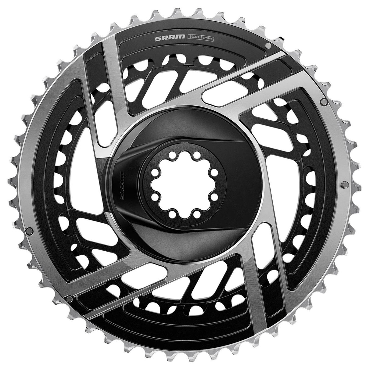 SRAM Chain Ring Road DM Kit Non-Power RED E1 - Black/Silver