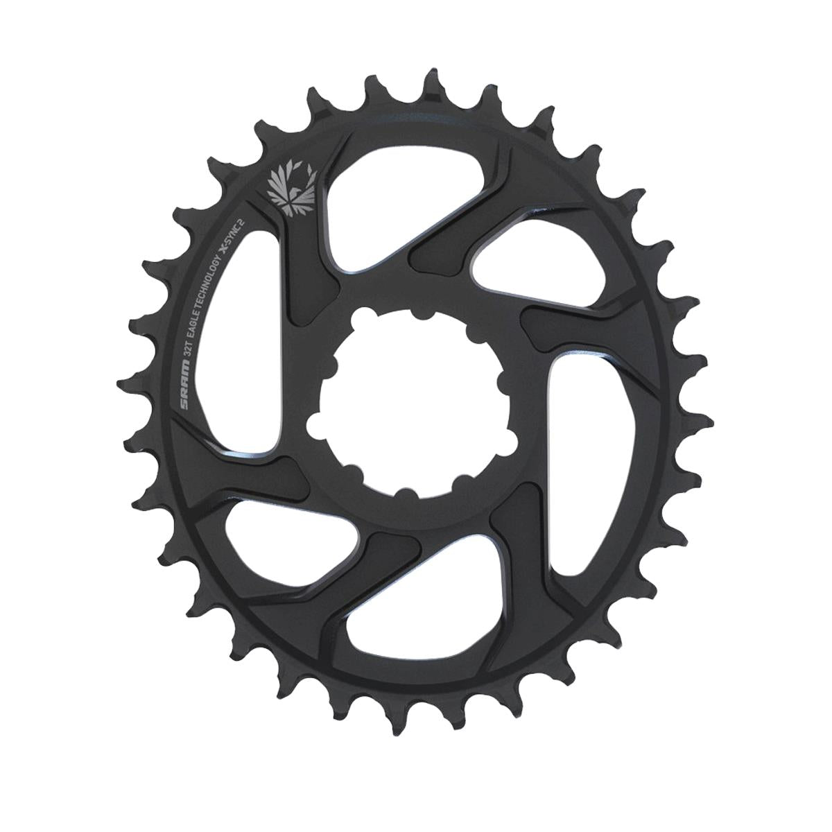 SRAM Chain Ring X-Sync 2 Oval 32T Direct Mount 6mm Offset Alum EAGLE Black
