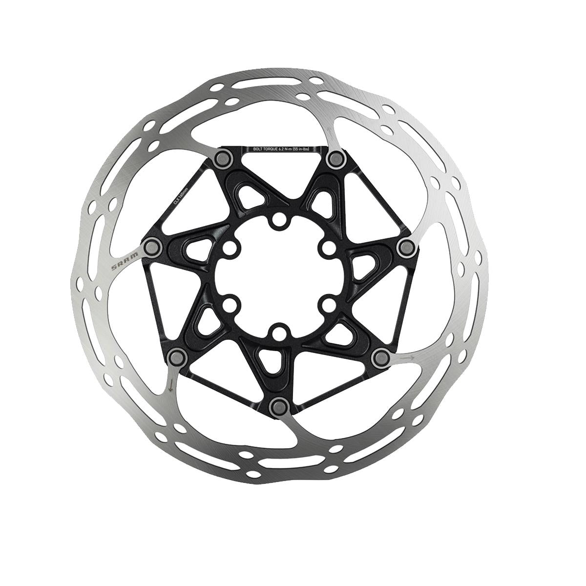 SRAM Rotor Centerline 2 Piece Black (includes Ti SRAM Rotor bolts) Rounded