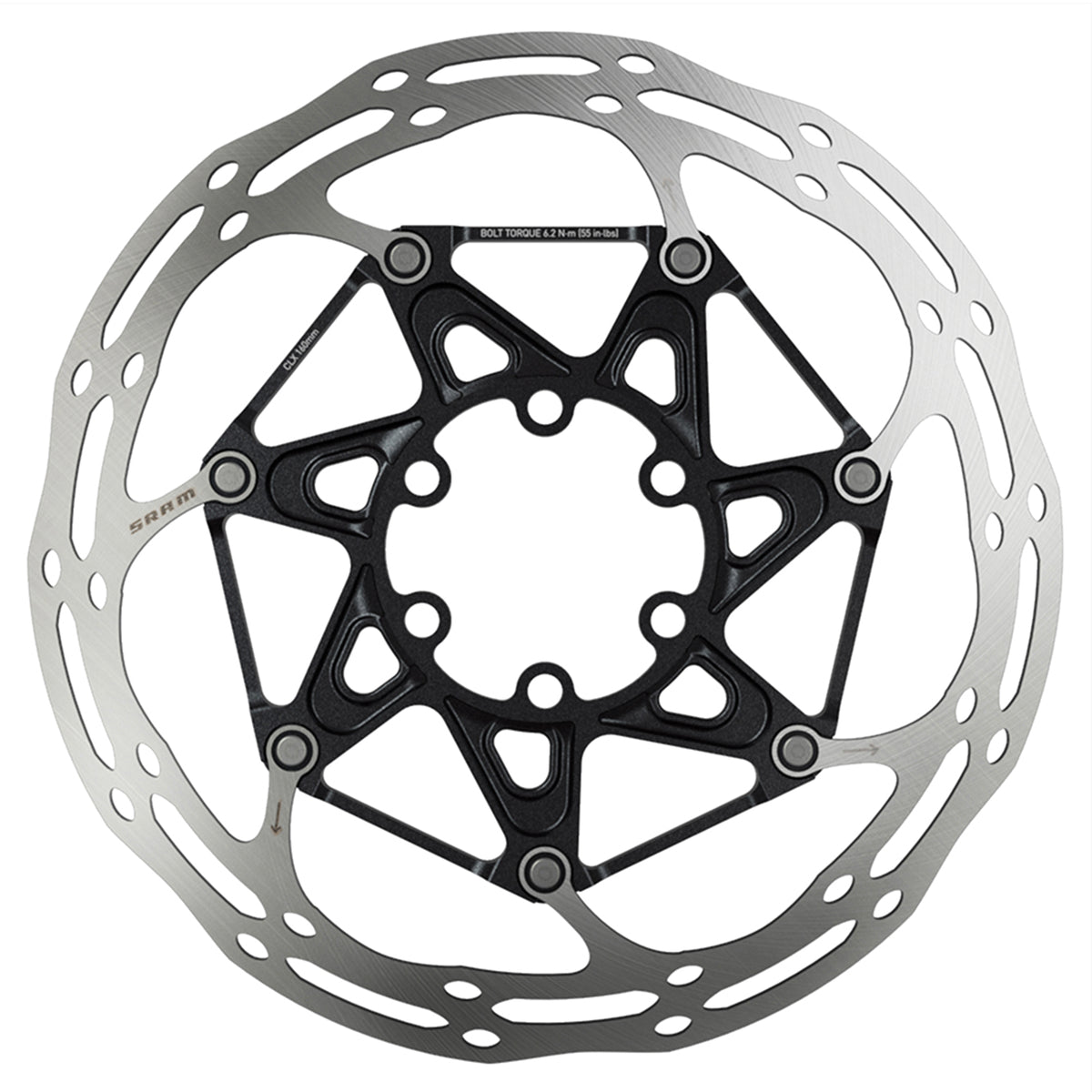 SRAM Rotor Centerline 2 Piece (Includes Steel Rotor Bolts) Rounded - 6 bolt - Black