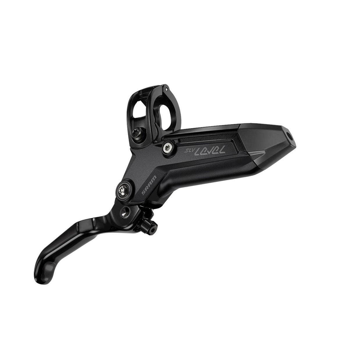 SRAM Disc Brake Level Silver Stealth 4 Piston - Aluminum Lever, Stainless Hardware, Reach Adj, Rear Hose (Includes MMX Clamp, Rotor/Bracket Sold Separately) C1 - Black Ano 2000Mm