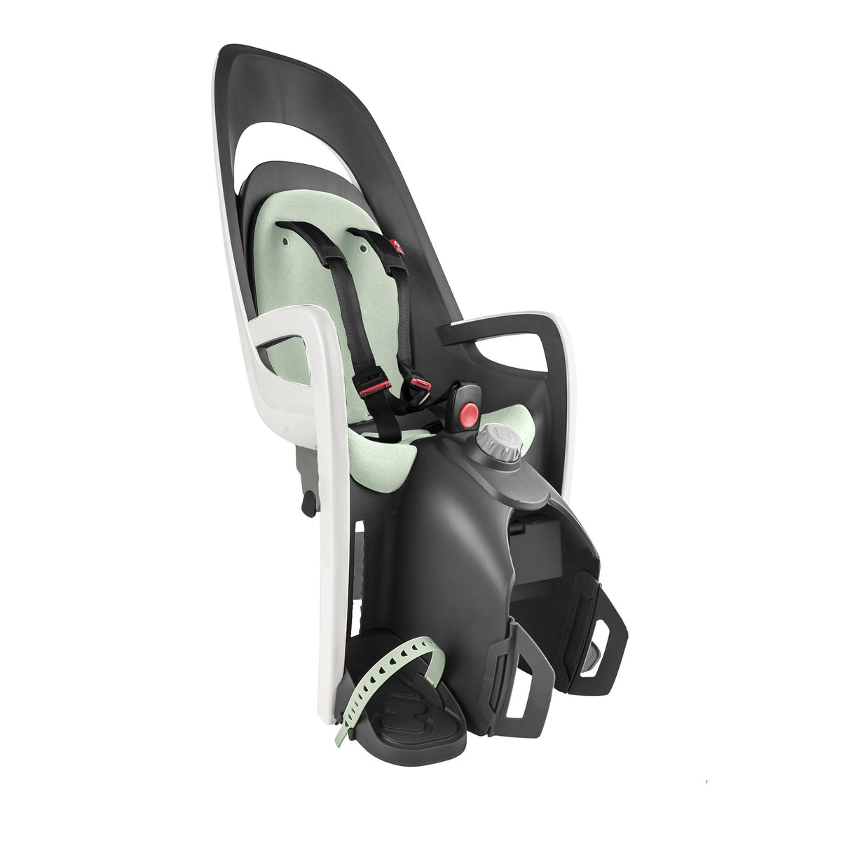 Hamax Caress Child Bike Seat Pannier Rack Version 2023 - White/Mint