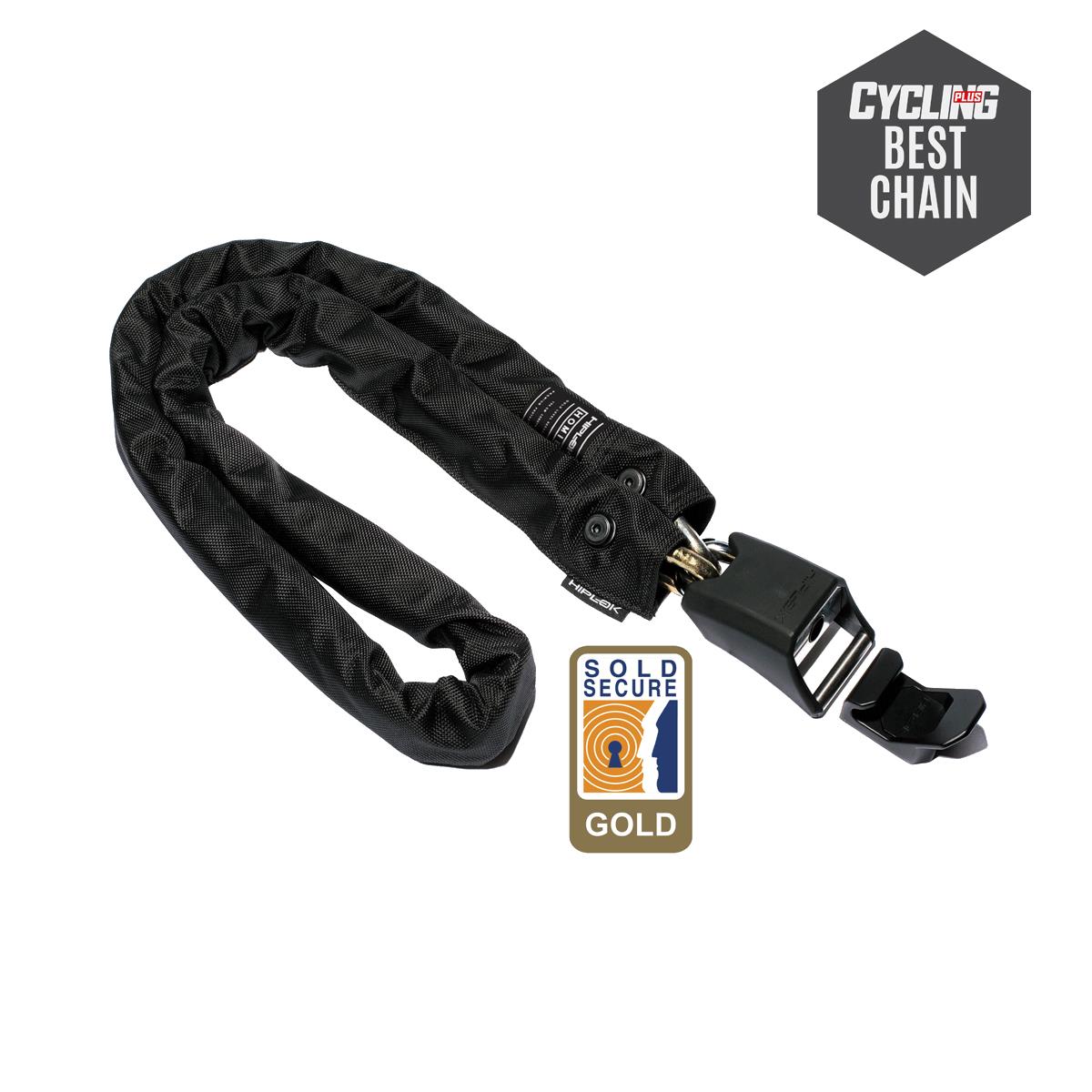 Hiplok Home Gold Chain Lock 10mm X 150cm Includes Wall Hook (Gold Sold Secure) - Black