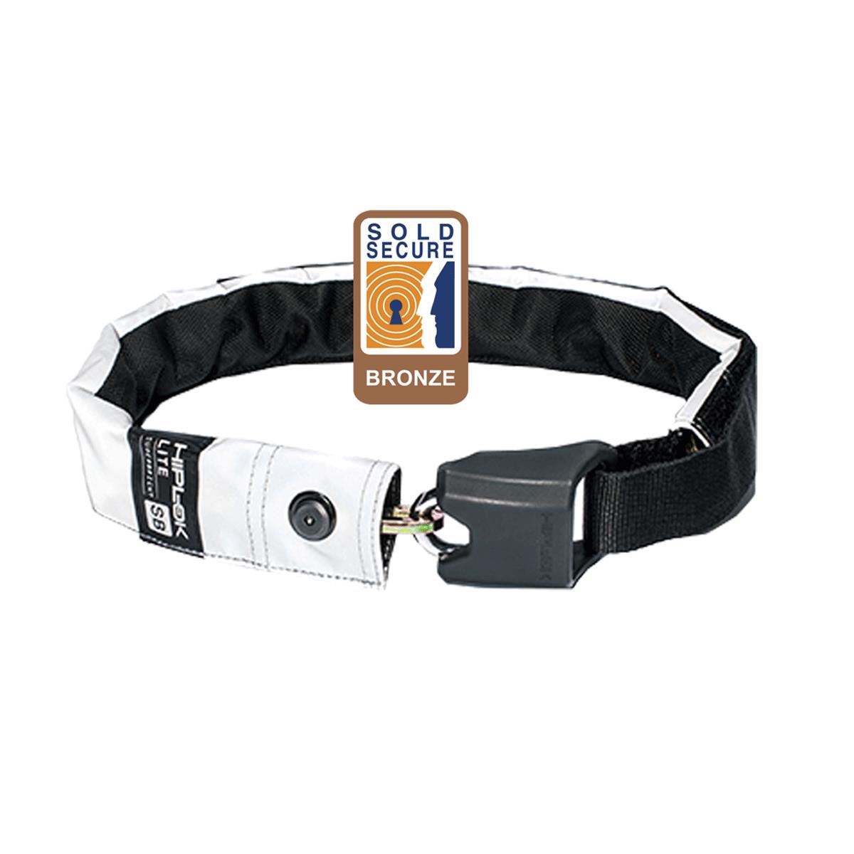 Hiplok LITE Wearable Chain Lock 6mm x 75cm - waist 24-44 inches (Bronze Sold Secure) High Visibility - Super Bright
