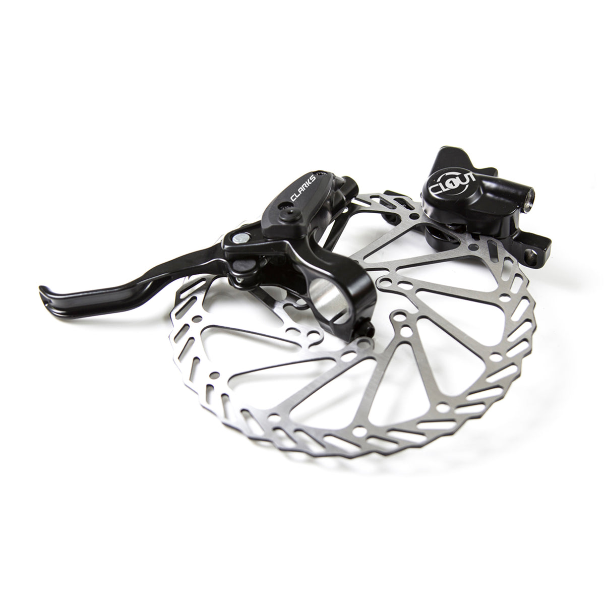 Clarks CLOUT Two Piston Hydraulic Brake Front F160 - IS Mount - Black