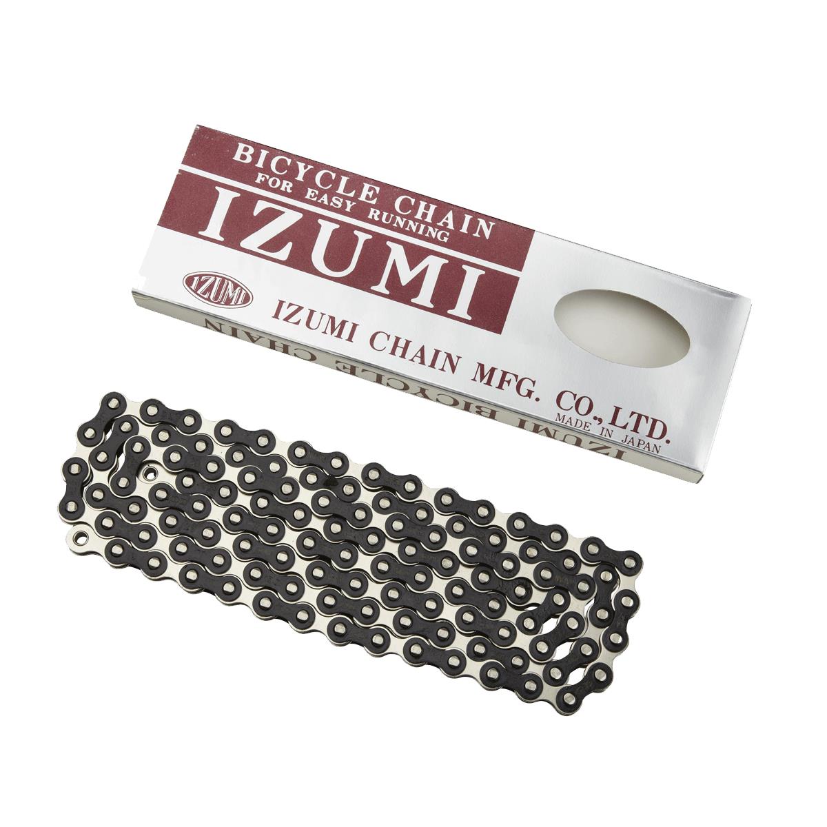 Izumi ES410 JB/S 1/2" X 1/8" Track Chain 116L Silver/Black