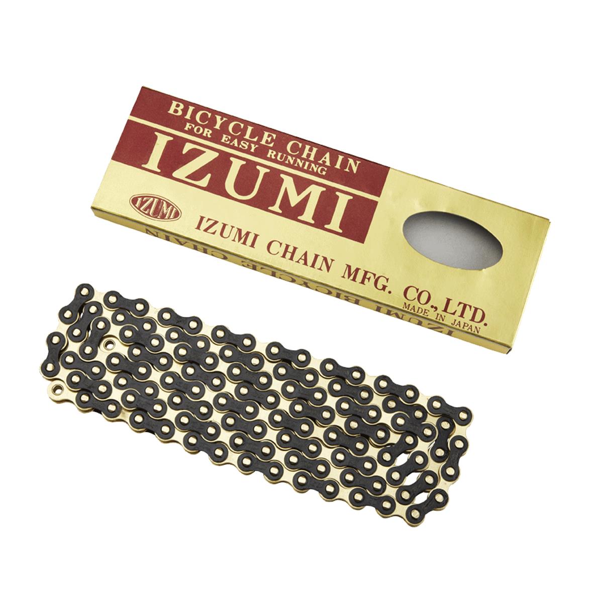 Izumi ES410 JB/G 1/2" X 1/8" Track Chain 116L Gold/Black