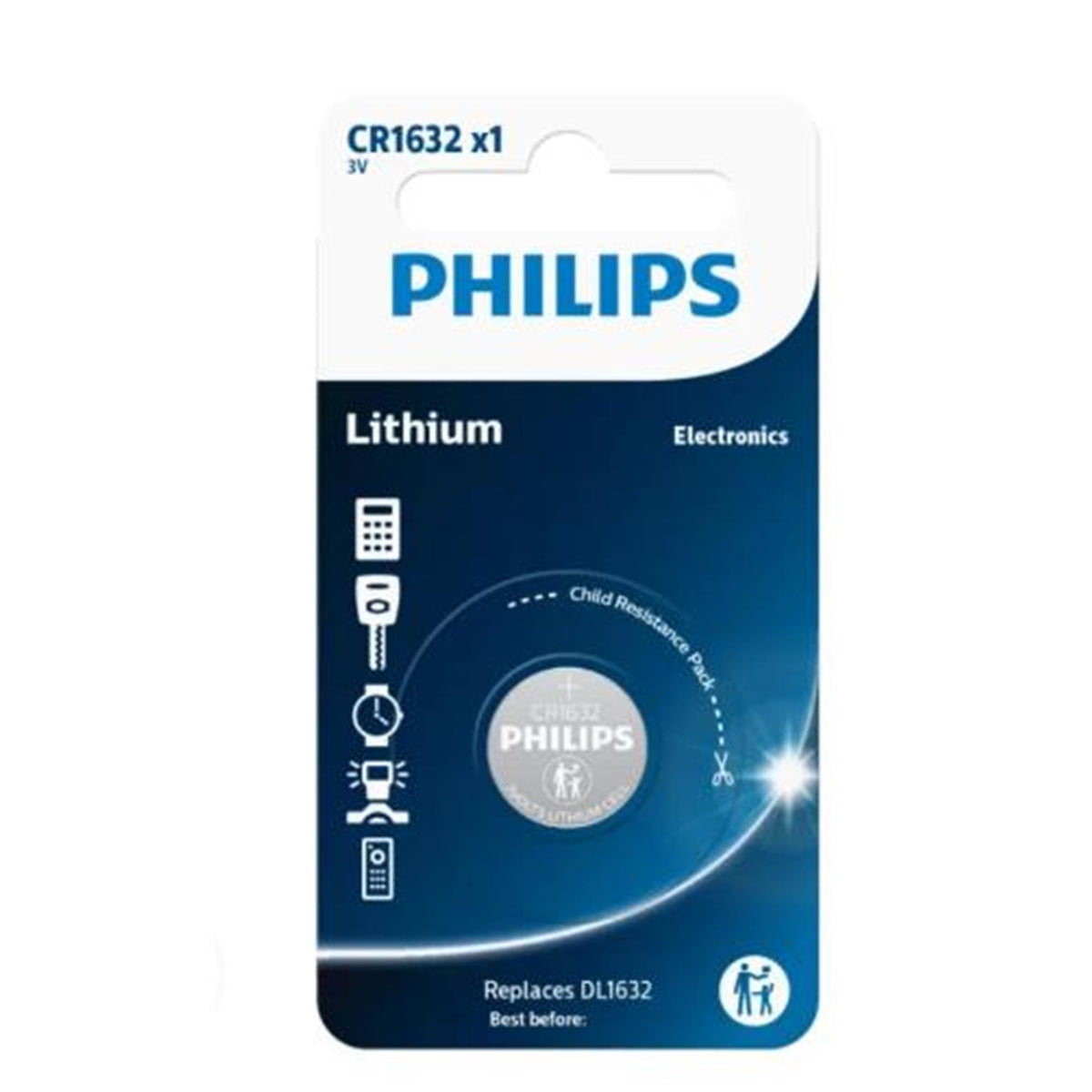 Phillips CR1632 Single Pack