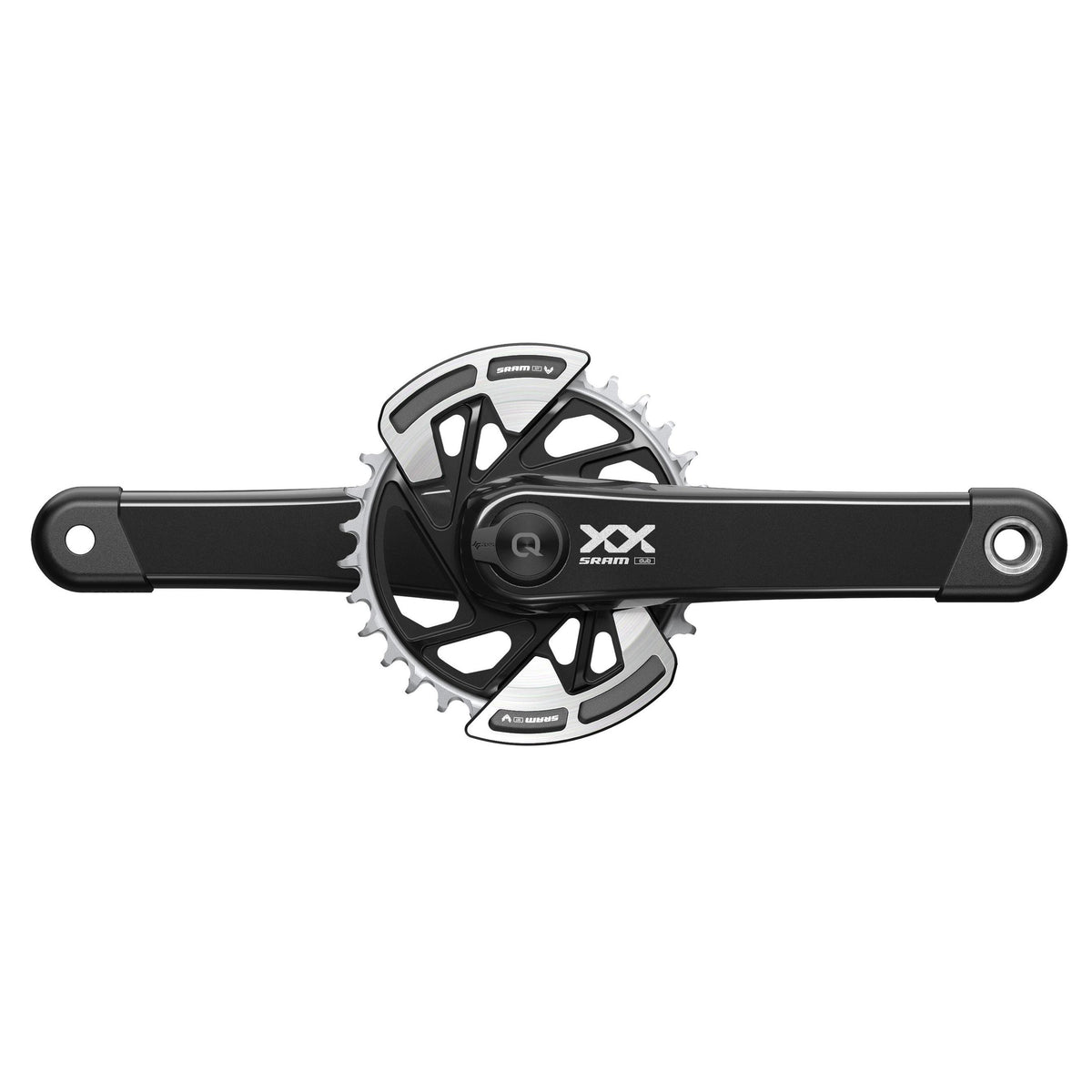 SRAM Crankset Powermeter XX EAGLE Spindle Q174 55mm Chainline DUB MTB Wide Black 2-Guards 32T T-Type (bb Not Included) 2023