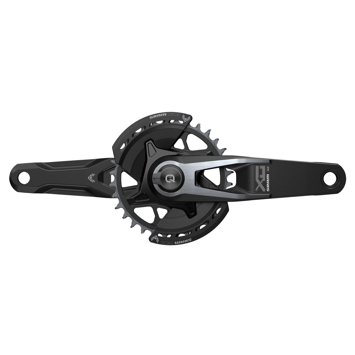 SRAM Crankset Powermeter X0 EAGLE Spindle Q174 55mm Chainline DUB MTB Wide Black 2-Guards 32T T-Type (bb Not Included) 2023