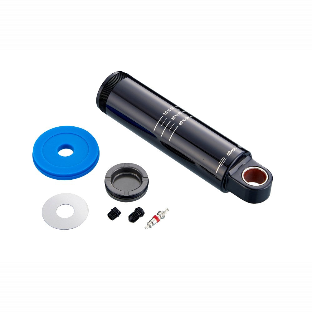 RockShox Spare - Rear Shock Spare Parts Damper Body/IFP Standard Eyelet 60mmIncludes Damper BodyIFP Valve Core, 5mm Travel Spacer and Caps) - Deluxe A1/ Super Deluxe A1 (2017+) - Black