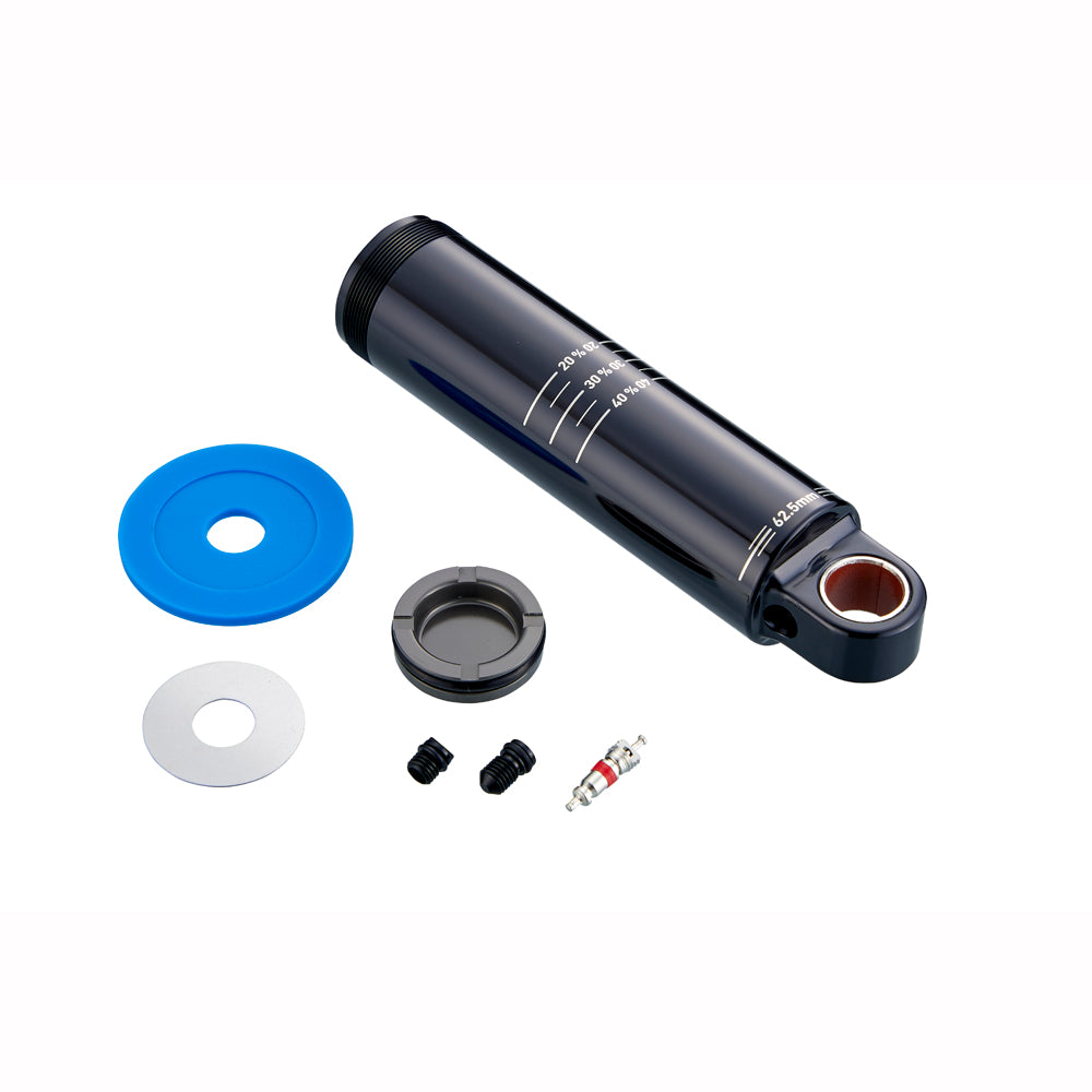 RockShox Spare - Rear Shock Spare Parts Damper Body/IFP Standard Eyelet 62.5mm Includes Damper Body IFP Valve Core, 2.5mm Travel Spacer and Caps) - Deluxe A1/ Super Deluxe A1 (2017+) - Black