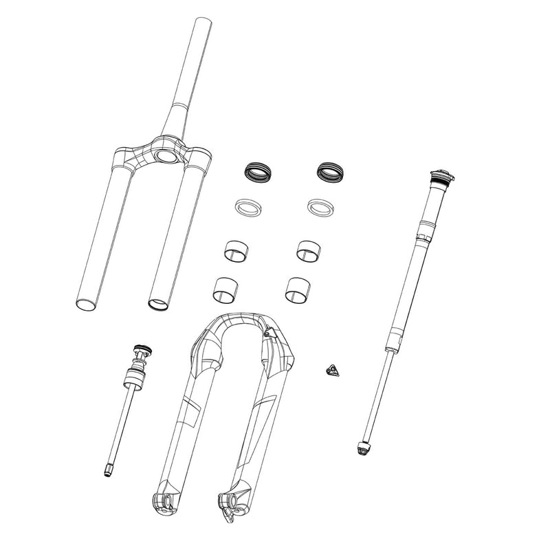 SRAM Spare Fork Damper Assembly - Charger FA (Includes Right Side Internals, Buttercups)