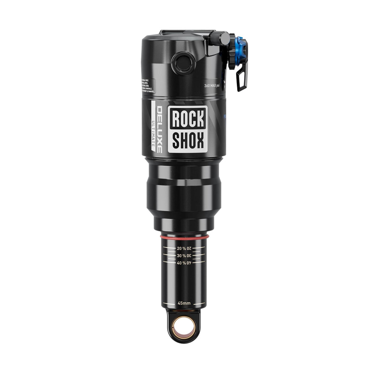 RockShox Rear Shock Deluxe Ultimate RCT - Trunnion Standard - C2 - Black With Silver De