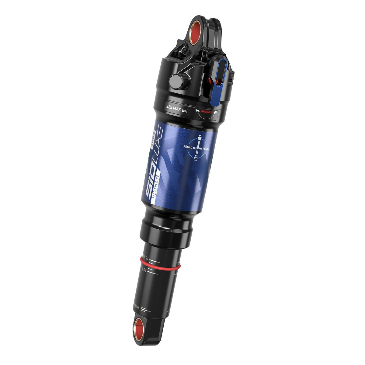 RockShox Rear Shock SIDLuxeUltimate 3Position Remote Backside (190x405) SoloAir, 0Token,Reb29/comp25,MiMD,Lockout8,Standard90NoBushing(8x20)(RemoteSoldSseparately)-A2 SBC Epic8 Evo 2024+ - Blue