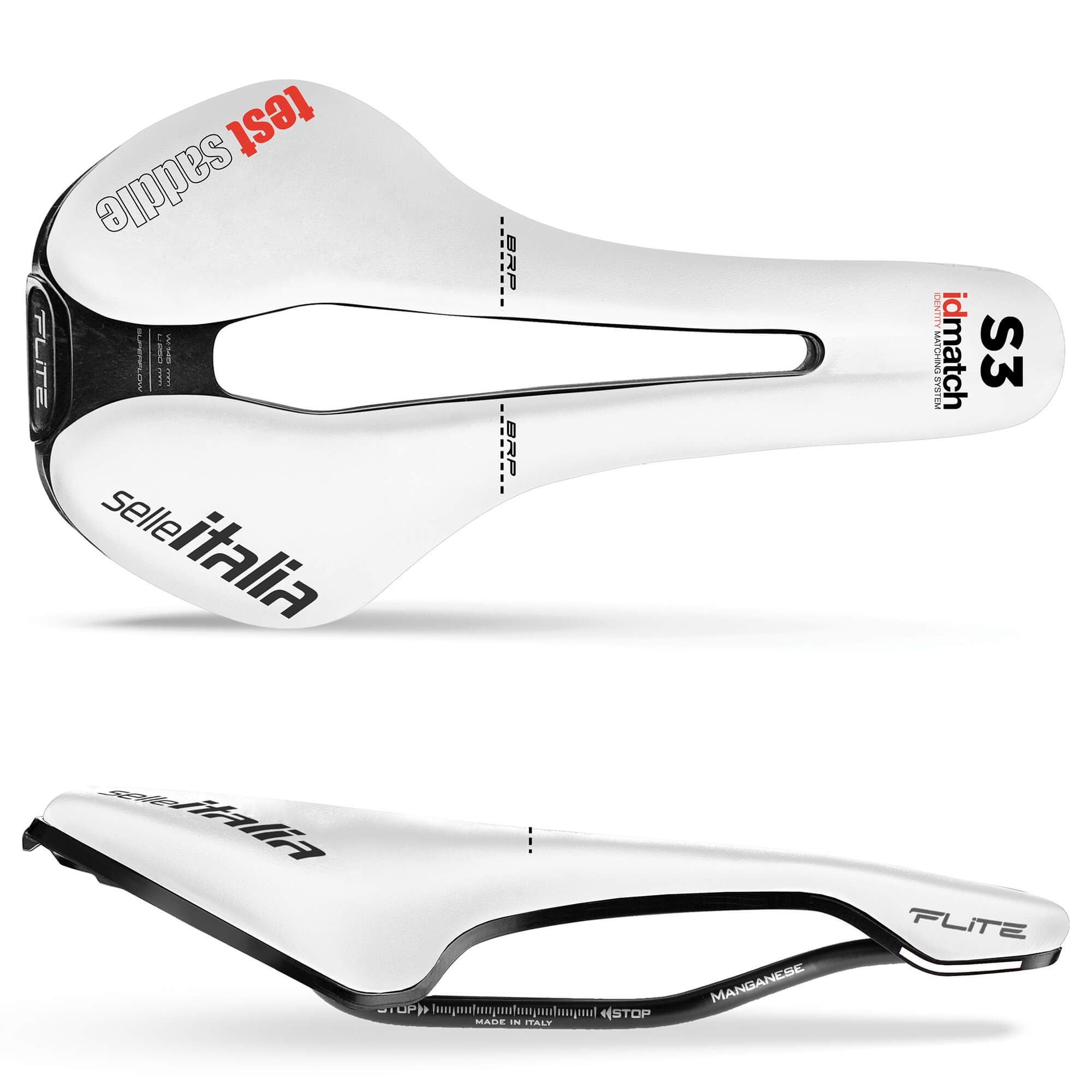 Selle Italia Flite Boost TM Superflow Test Saddle: WHITE S3