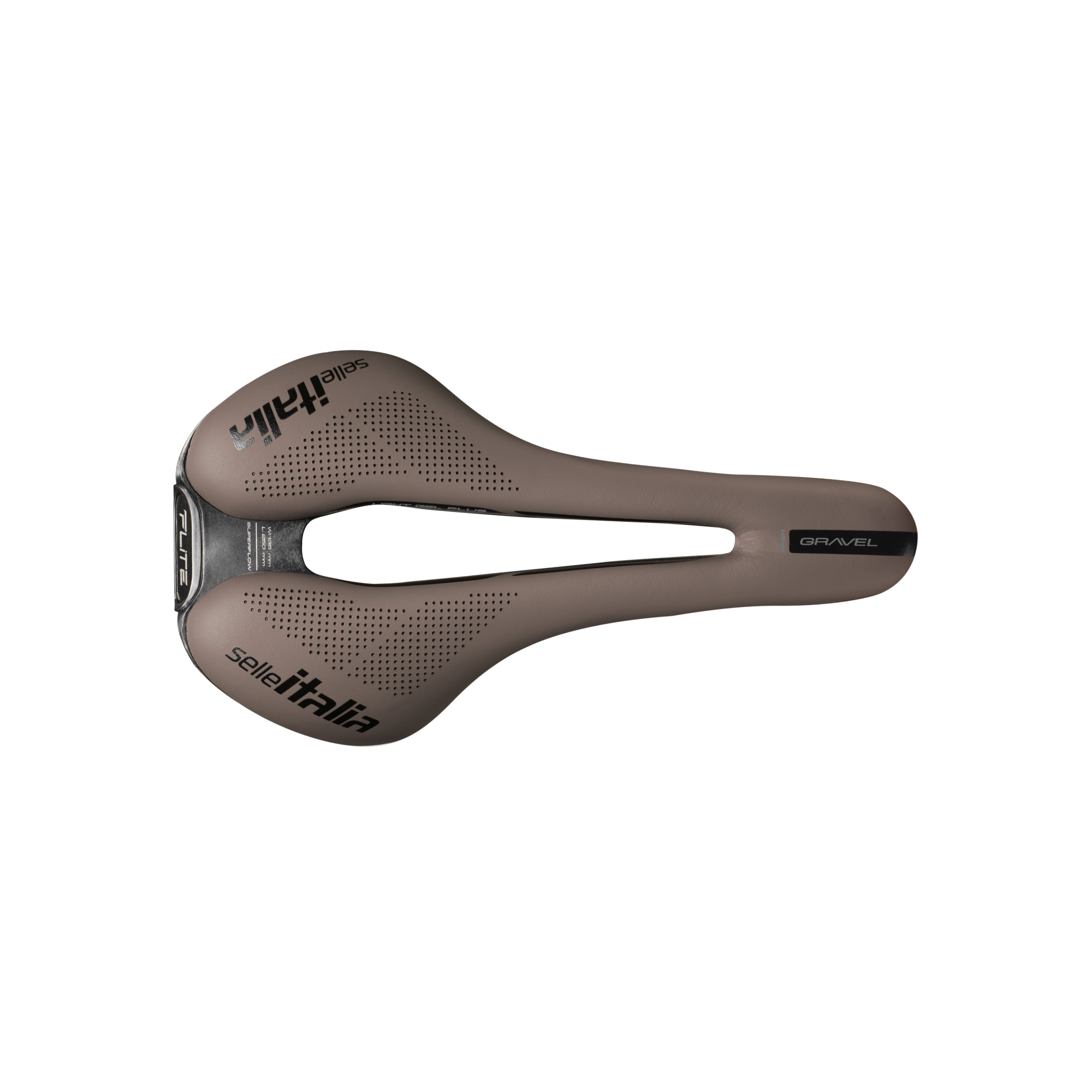 Selle Italia Flite Boost TI316 Superflow Gravel Saddle: MUD BROWN L3