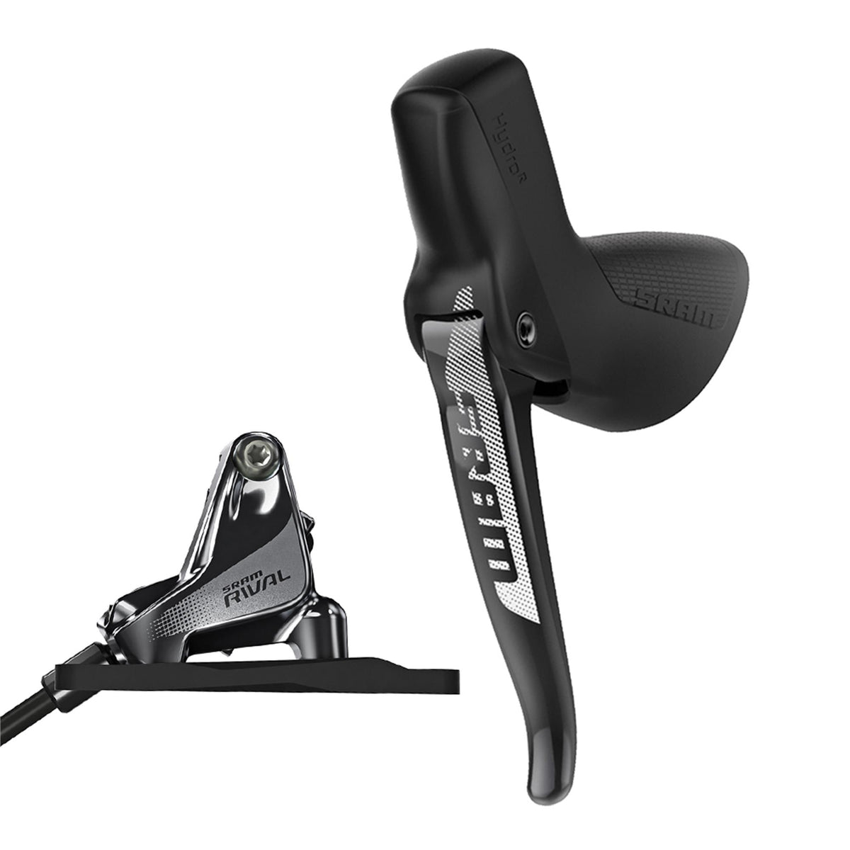 SRAM Hydraulic Disc Brake Rival1 (UK Style) Left Rear Brake 1800mm w Flat Mount Hardware (Rotor & Bracket sold separately) - 1800Mm