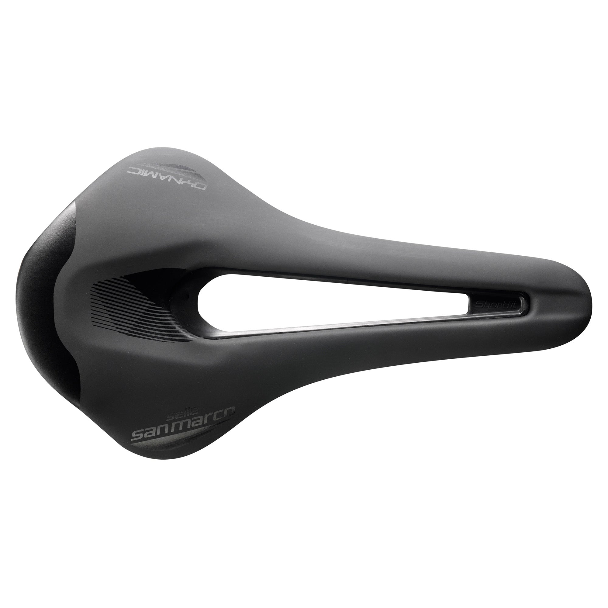 Selle San Marco Shortfit 2.0 Dynamic Saddle: BLACK/BLACK S3