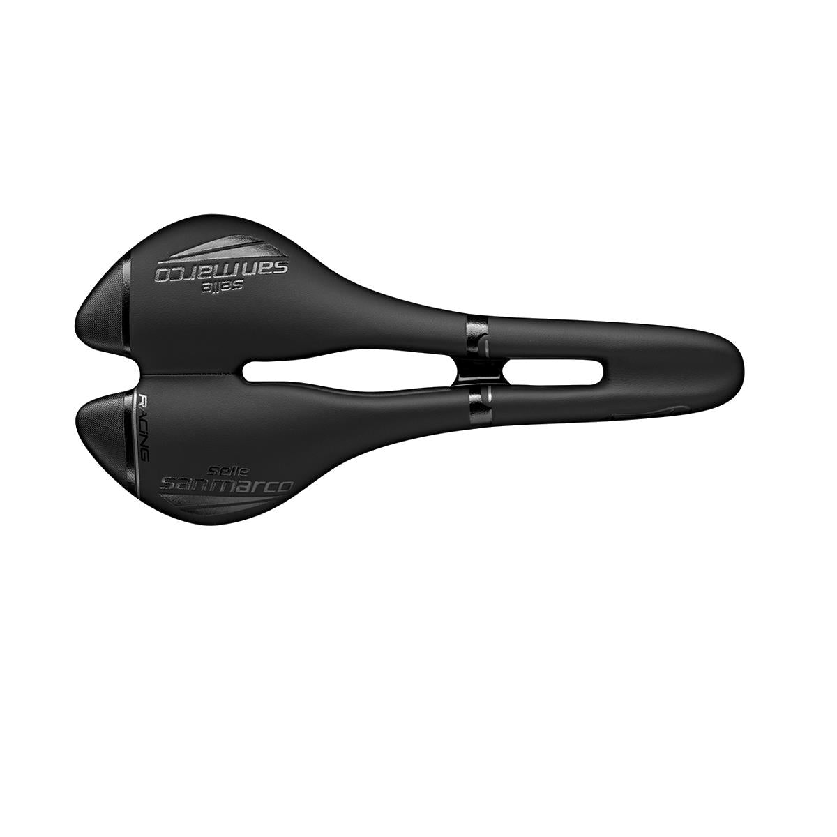 Selle San Marco Aspide Open-Fit Racing Saddle: BLACK/BLACK WIDE (L2)