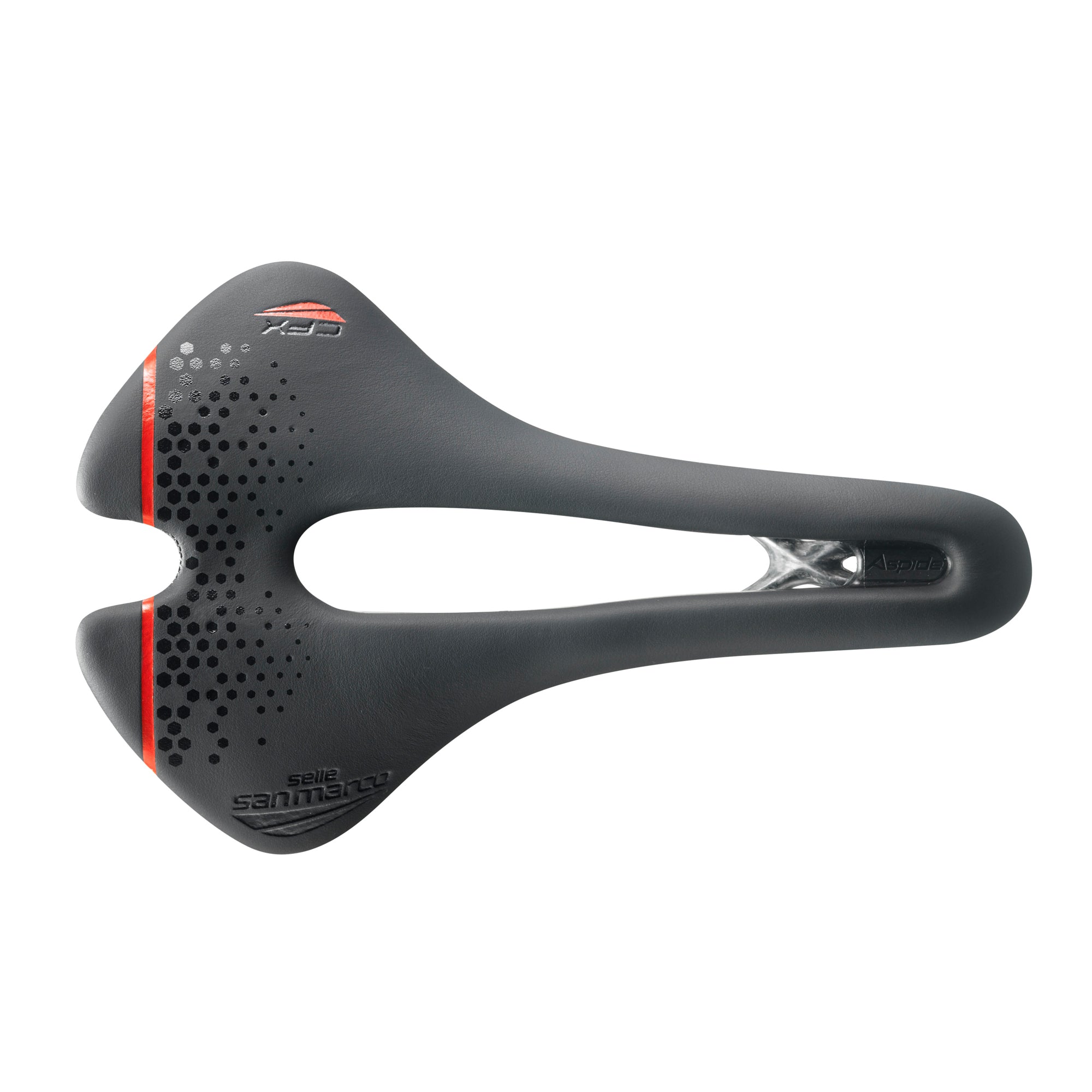 Selle San Marco Aspide Short Carbon FX Saddle: BLACK/BLACK WIDE (L3)