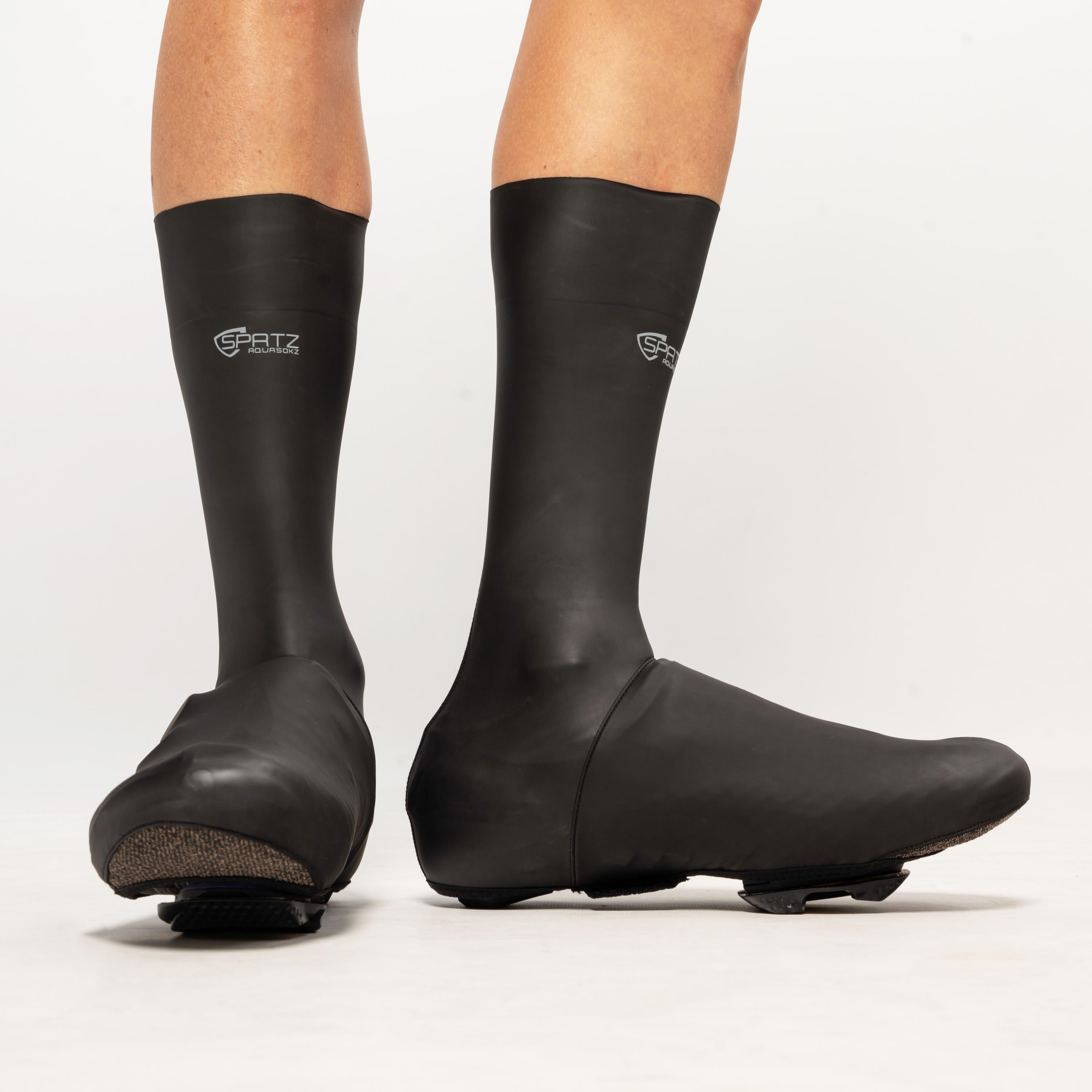 Spatzwear Aquasokz Long Shoe Covers: BLACK L/XL (EU 46-49)