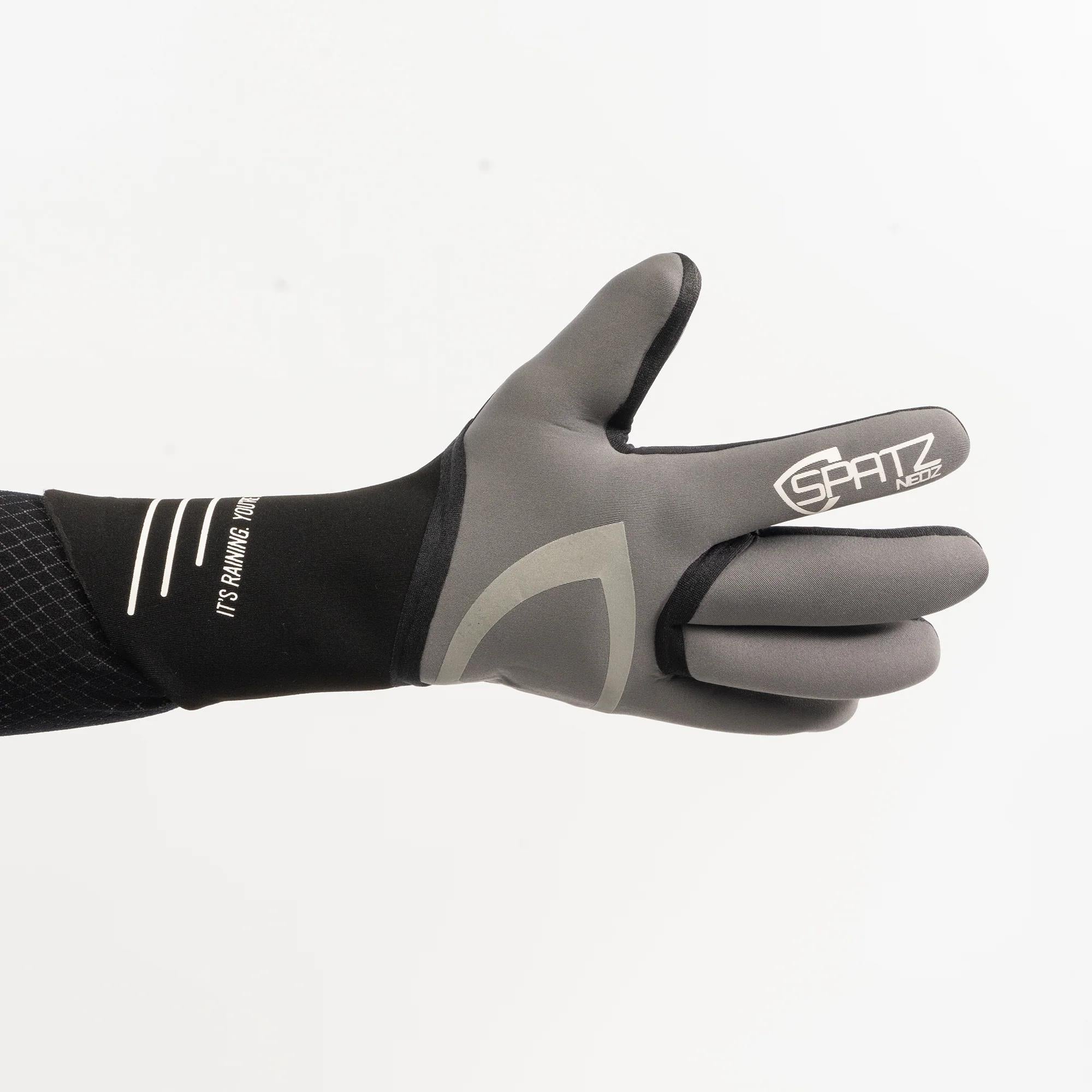 Spatzwear Neon Rain Gloves: GREY L