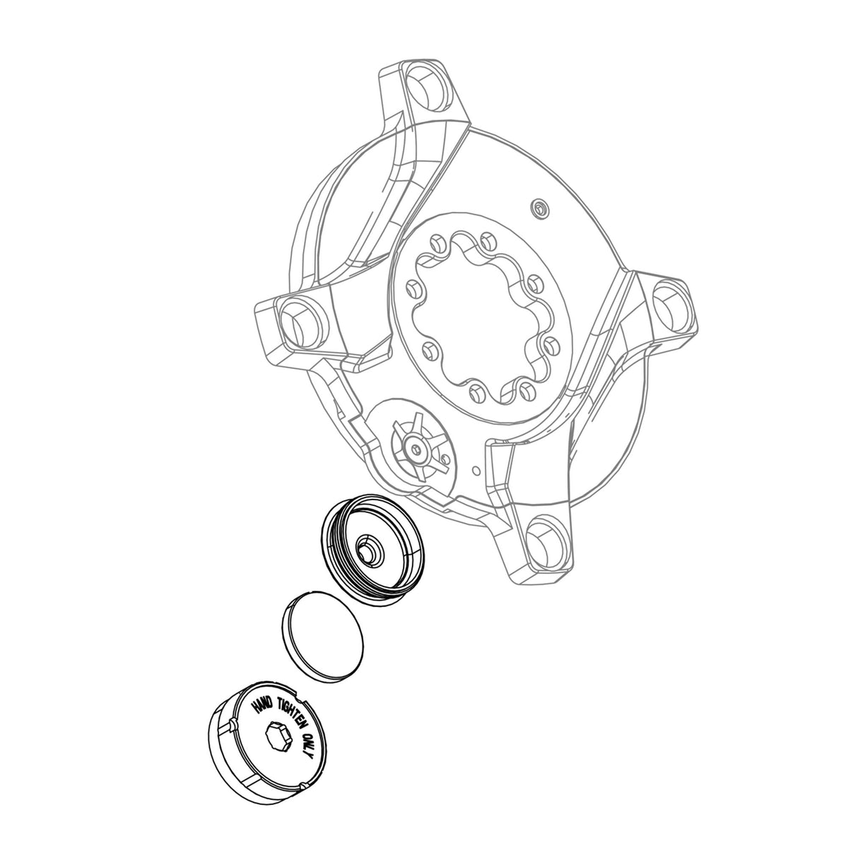 SRAM Power Meter Spider Cover Force E1 AXS - Black