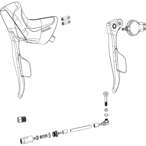 SRAM Spare - ED Exhange Kit Shifter And Brake Red Etap AXS D1 Disc Rig ...