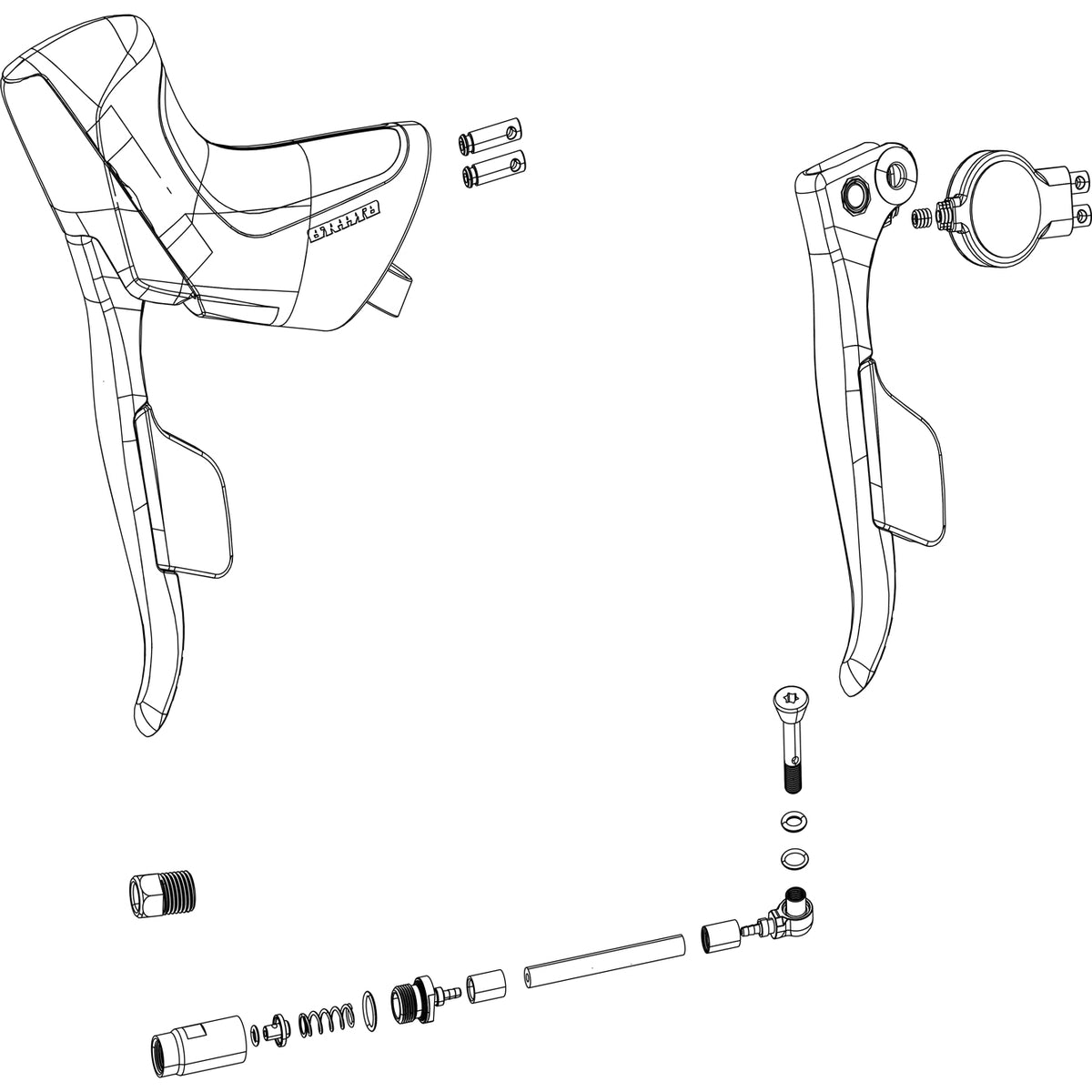 SRAM Spare - Ed Exchange Kit Shifter And Brake Force Etap D1 AXS Disc Right (Including Hood)