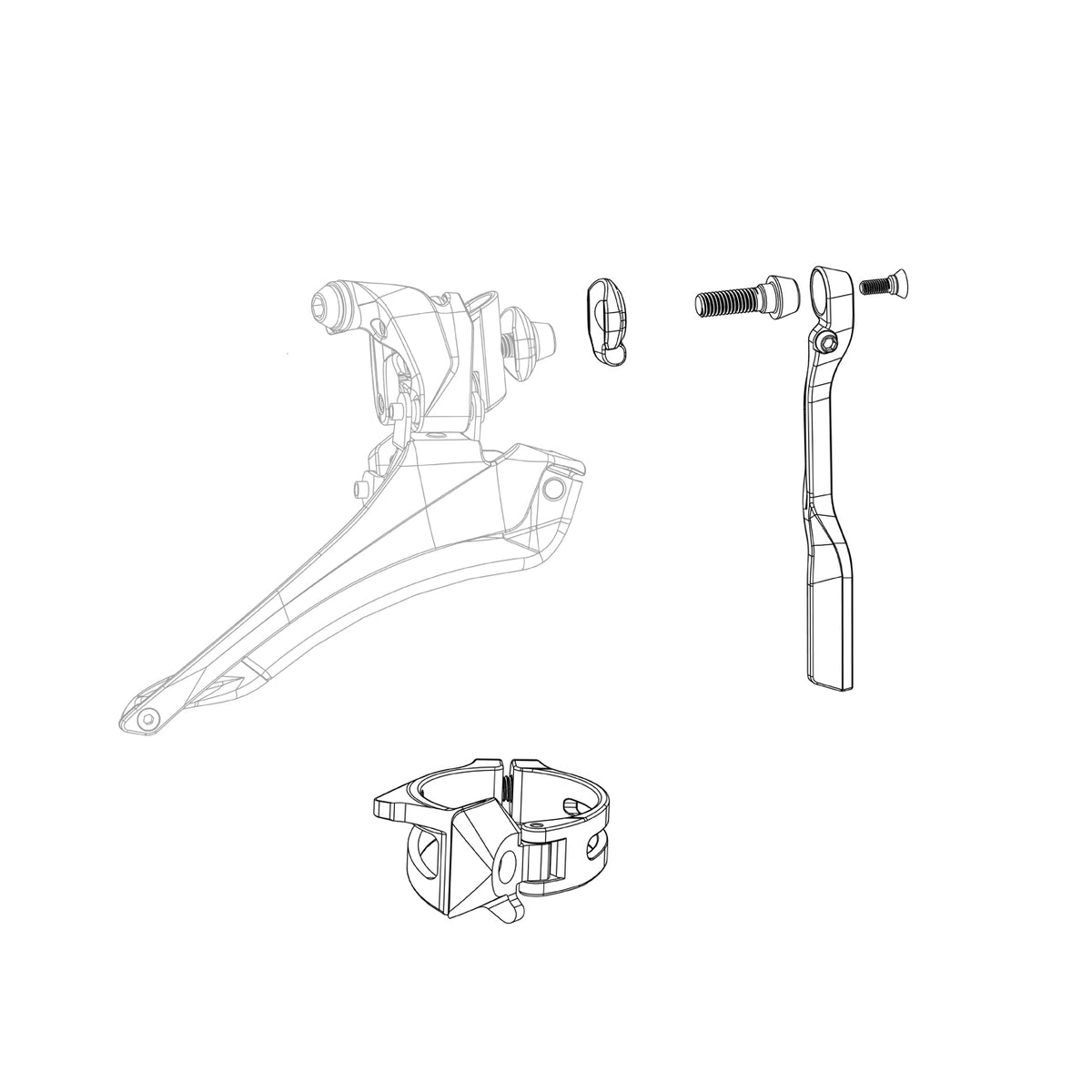 SRAM Spare - Front Derailleur Spare Parts Kit Force Etap AXS