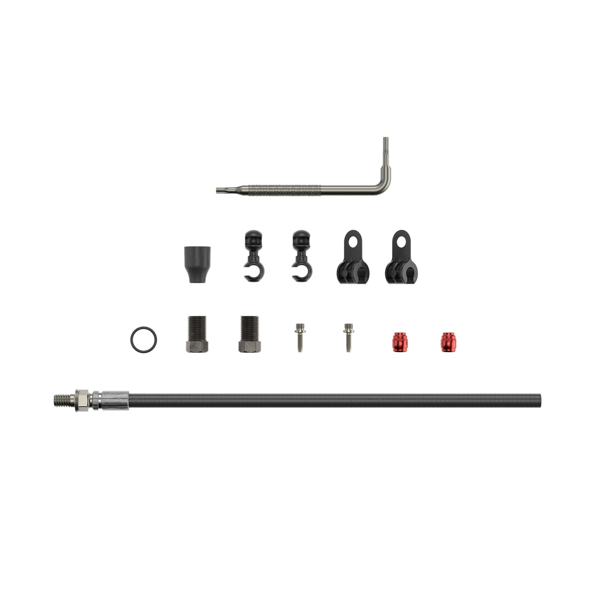 SRAM Spare - Disc Brake Hydraulic Hose Kit - Threaded Inline Crimp -2000Mmblk (Inc. Crimp & Fittings) - Elixir 5/7/9/R/CR/X0,Guide RSC (A1),Guide R/RS (A1),DB5,Level Tl - Black 2000Mm