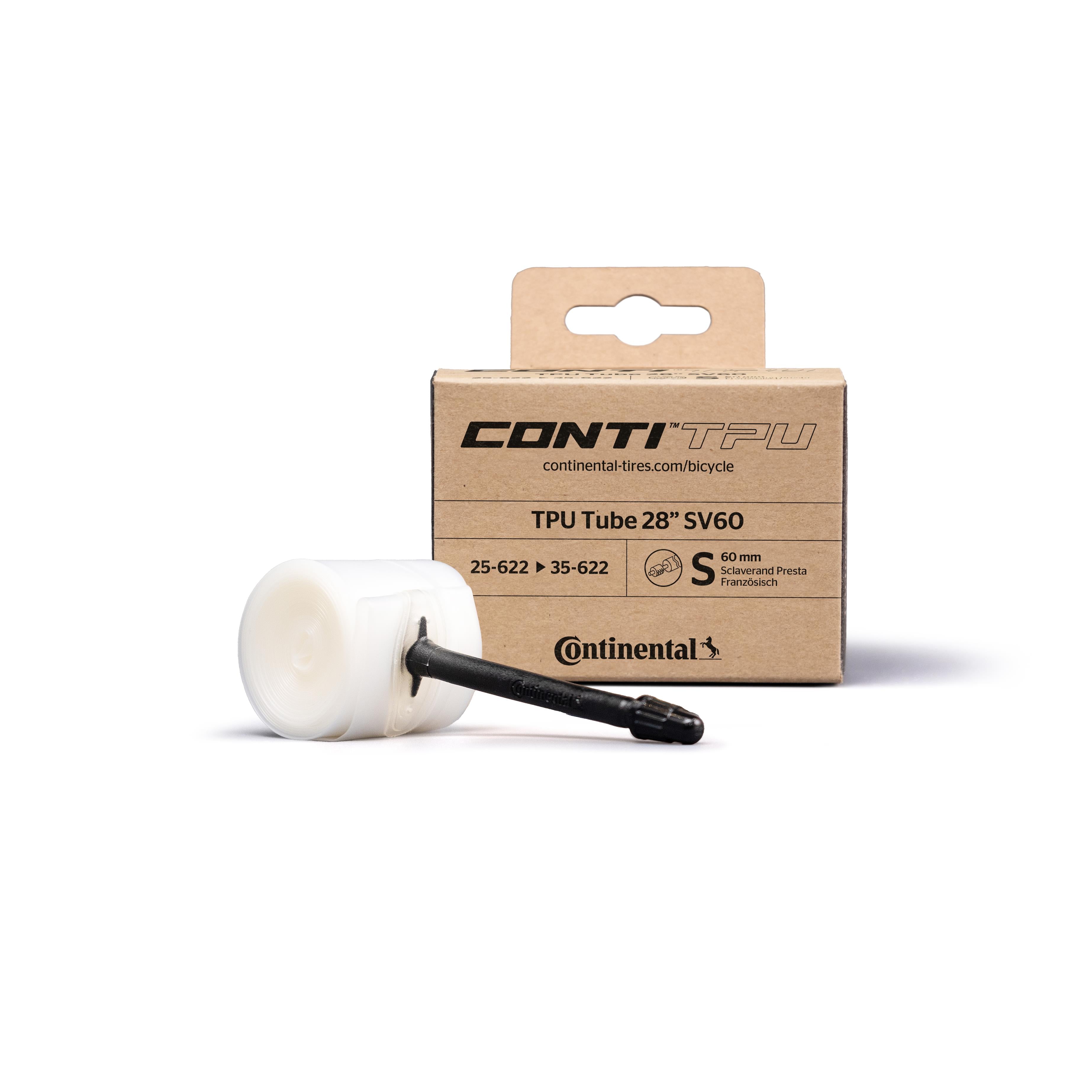 Continental TPU Presta 60mm Valve: CLEAR 700 X 25-35
