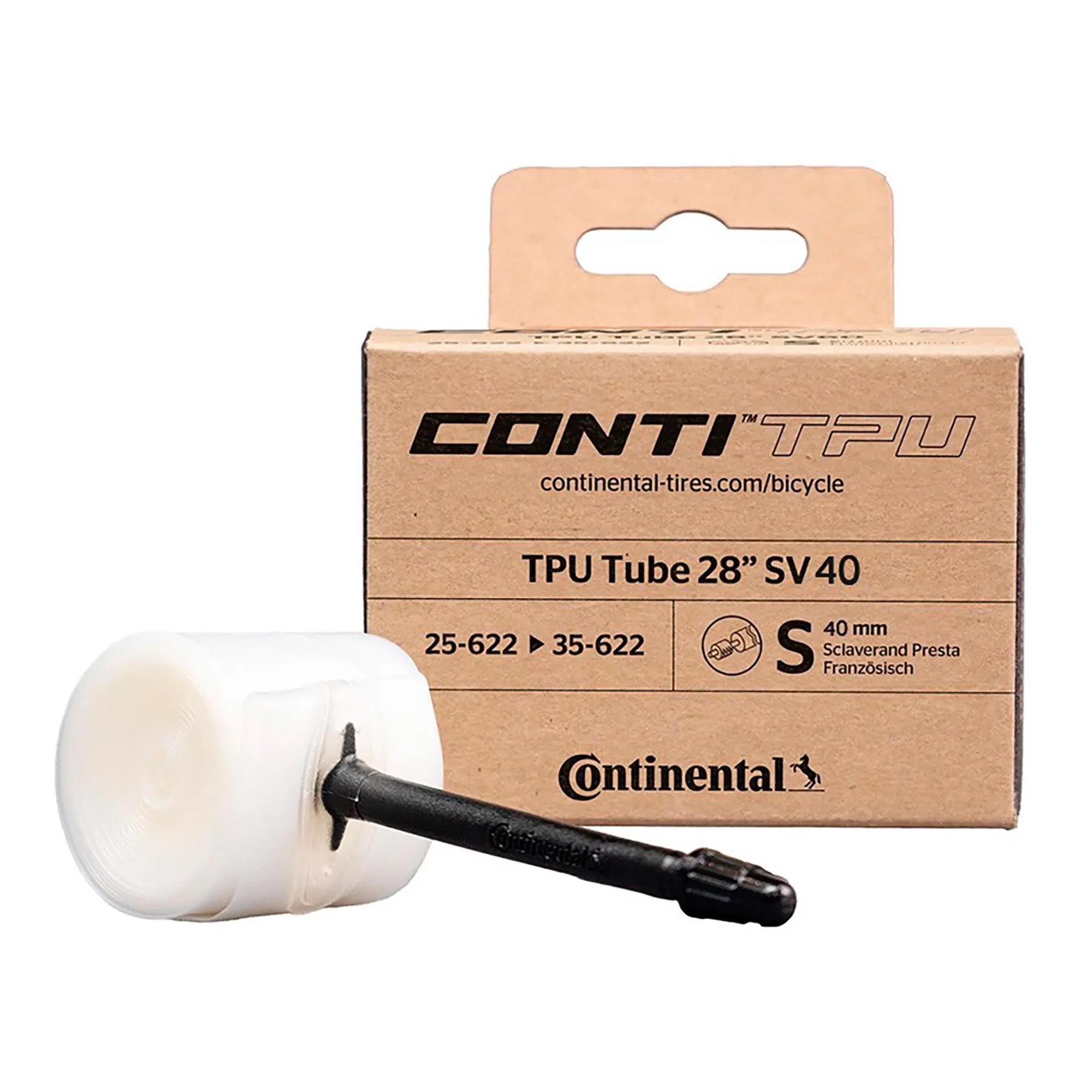 Continental TPU Presta 80mm Valve: CLEAR 700 X 25-35