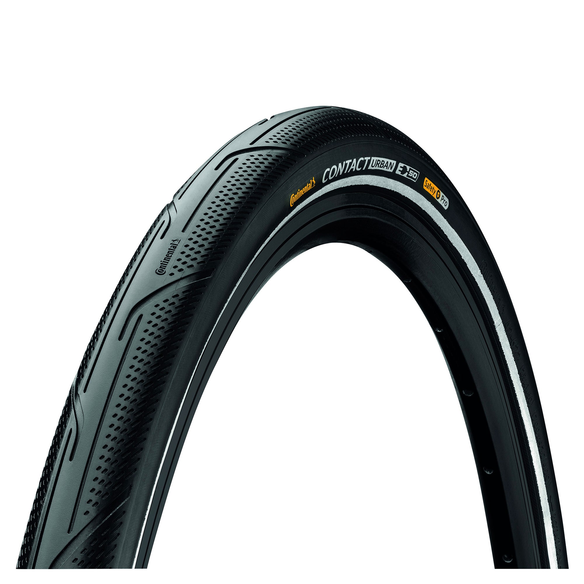 Continental CONTACT Urban Reflex Tyre - Wire Bead PureGrip Compound: BLACK/BLACK REFLEX 700X47C